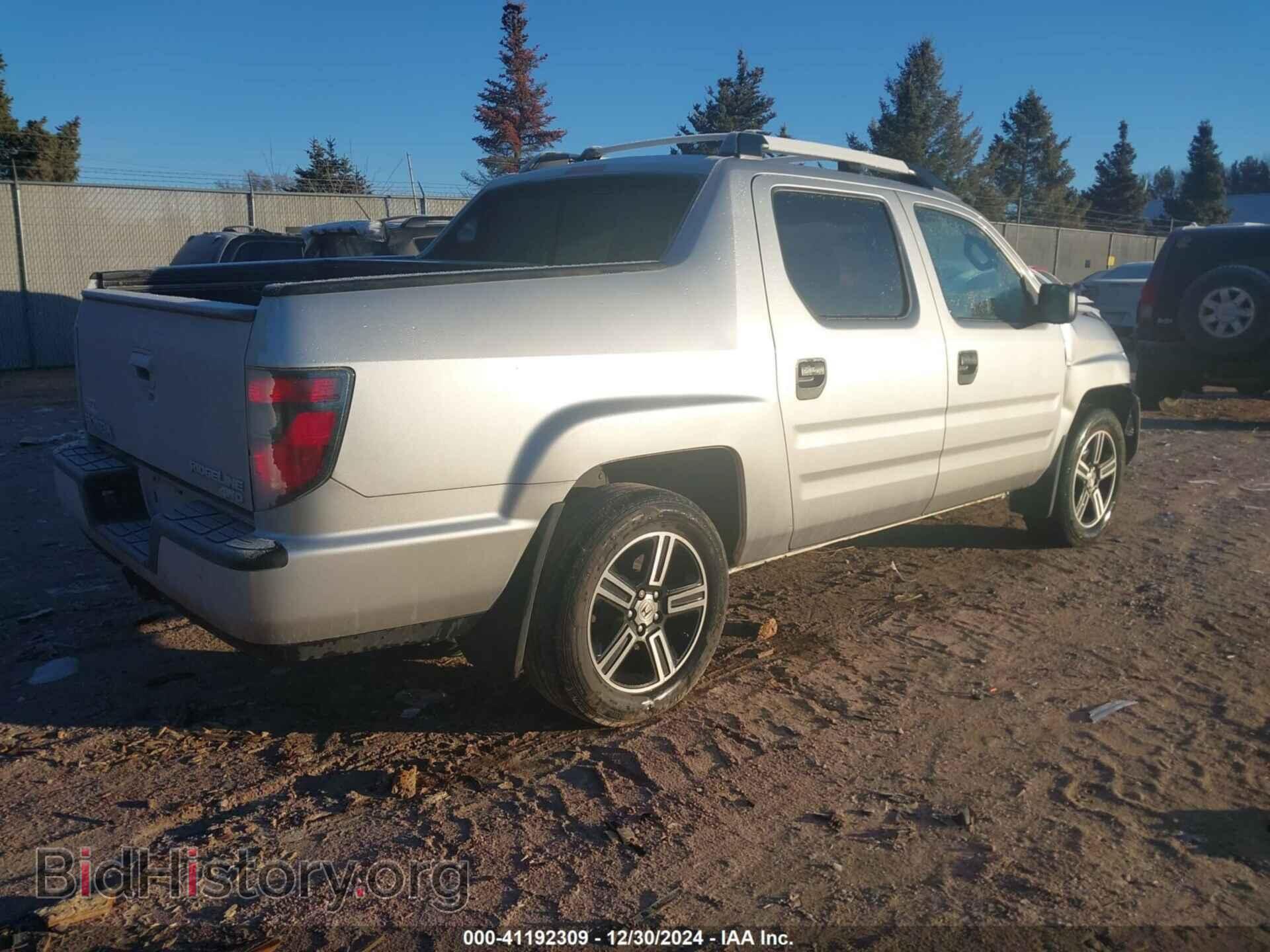 2014 HONDA RIDGELINE - VIN: 5FPYK1F71EB005635 - Фото 4
