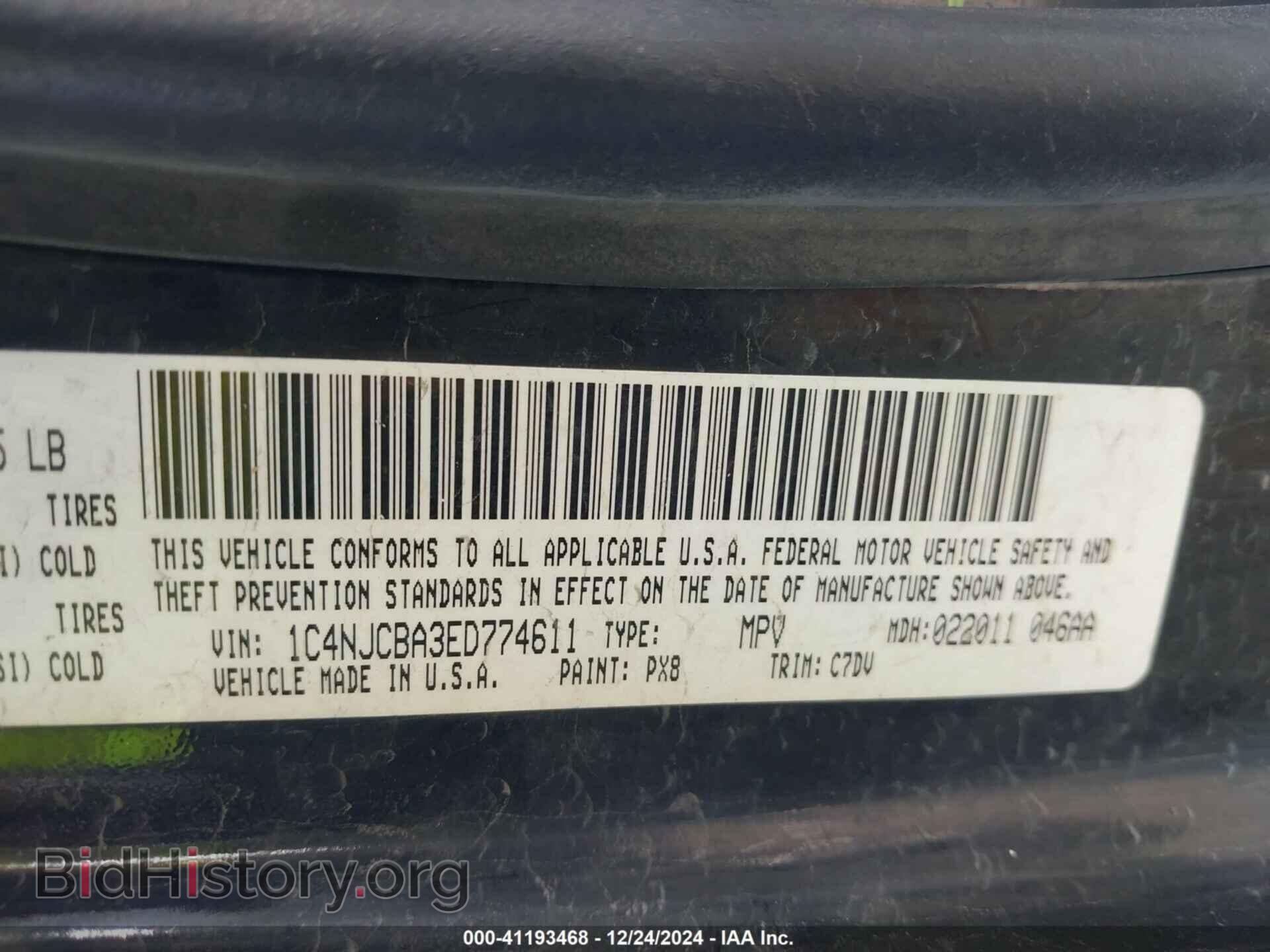 2014 JEEP COMPASS - VIN: 1C4NJCBA3ED774611 - Фото 9