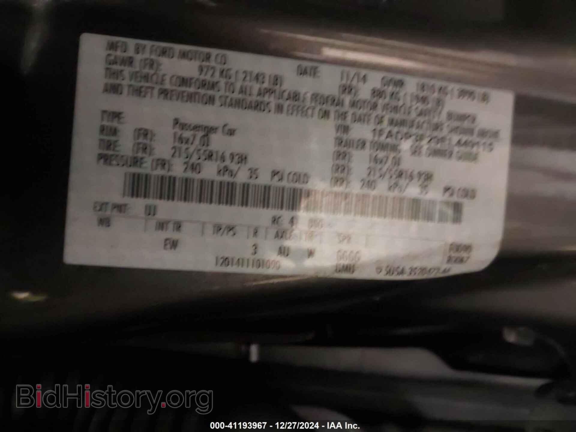 2014 FORD FOCUS - VIN: 1FADP3F29EL449115 - Photo 9