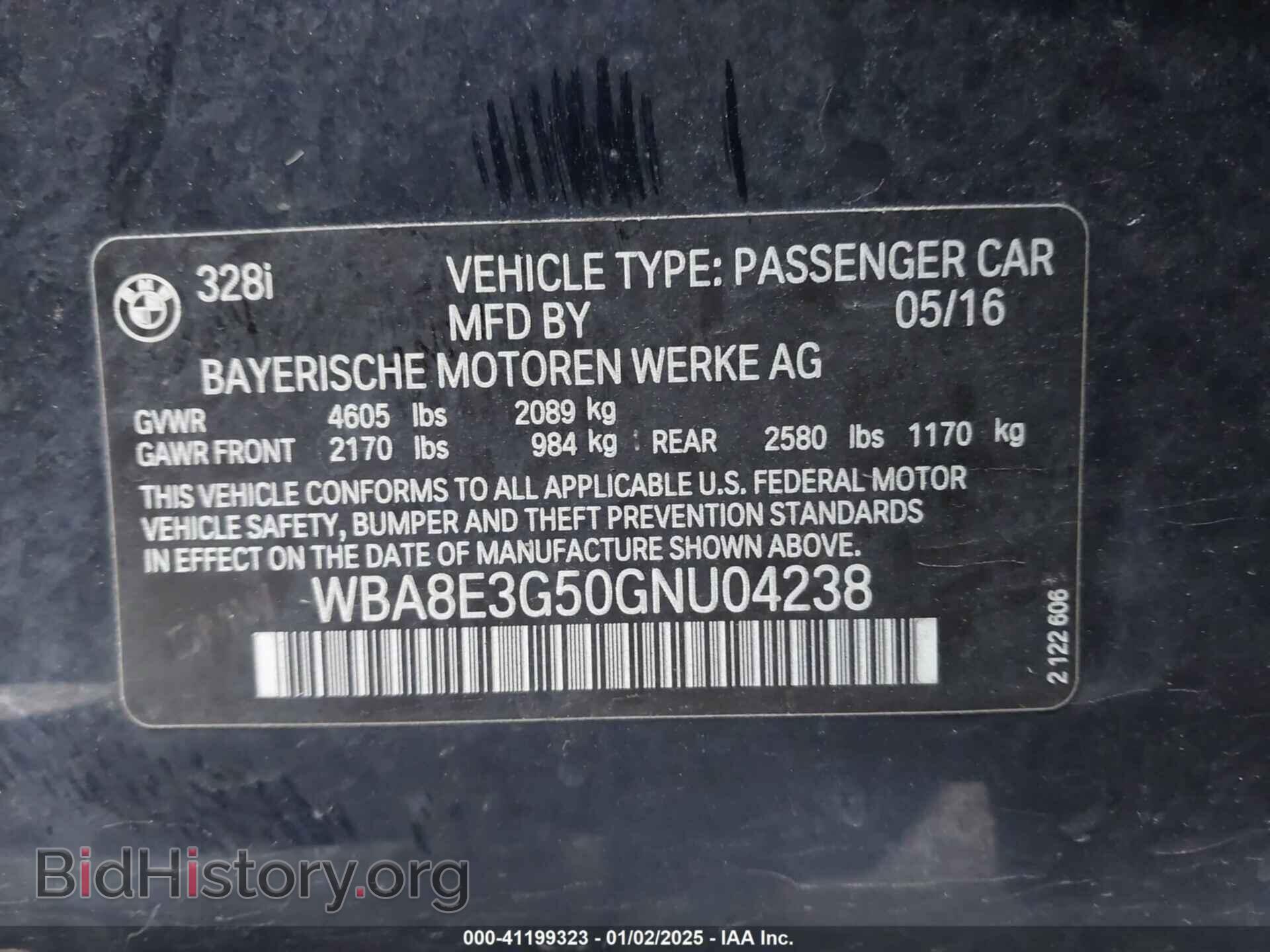 2016 BMW 328I - VIN: WBA8E3G50GNU04238 - Фото 9