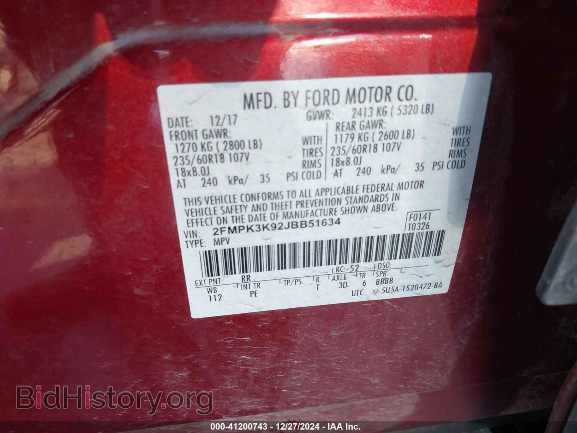 2018 FORD EDGE - VIN: 2FMPK3K92JBB51634 - Photo 9