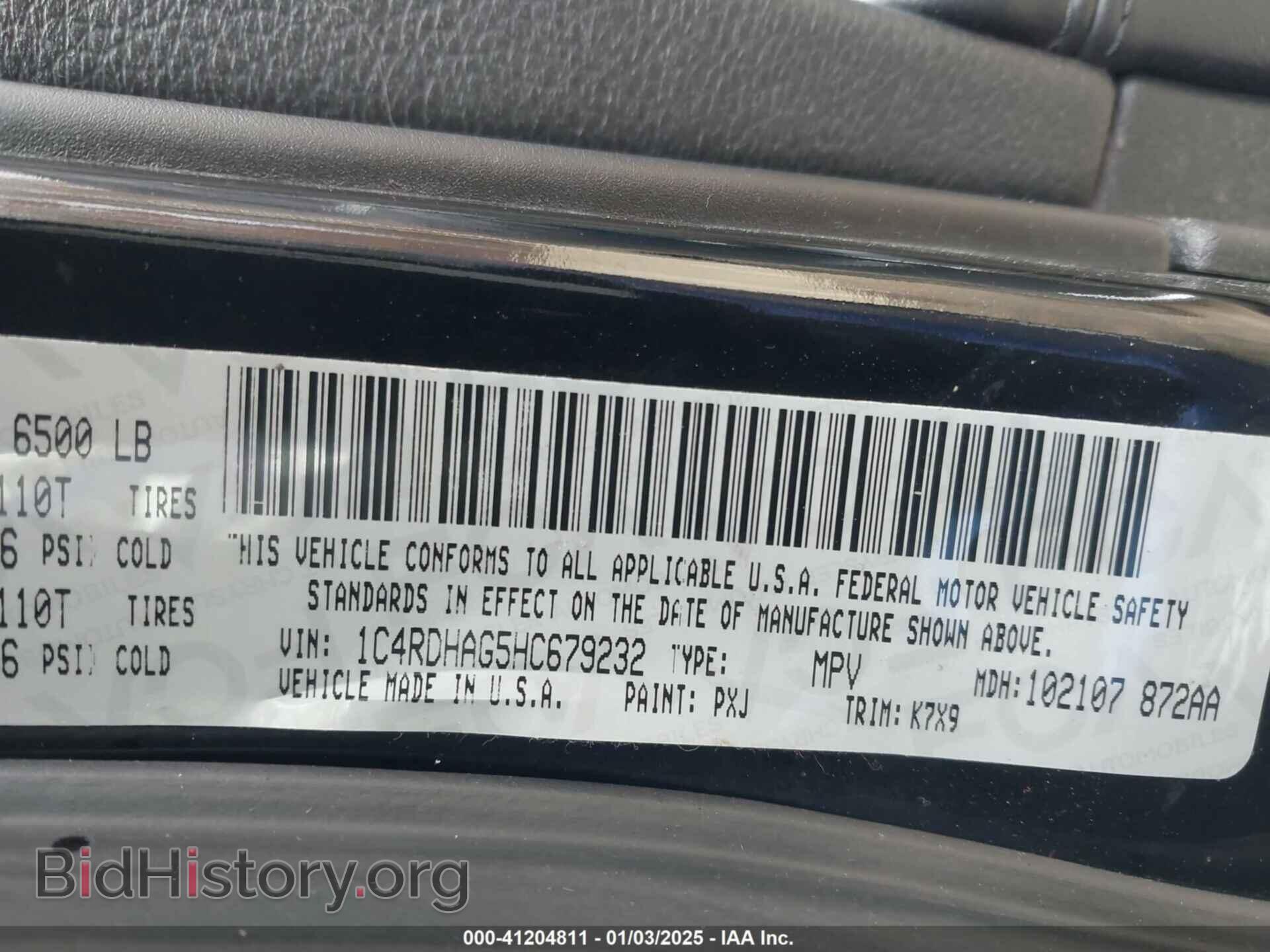 2017 DODGE DURANGO - VIN: 1C4RDHAG5HC679232 - Фото 9