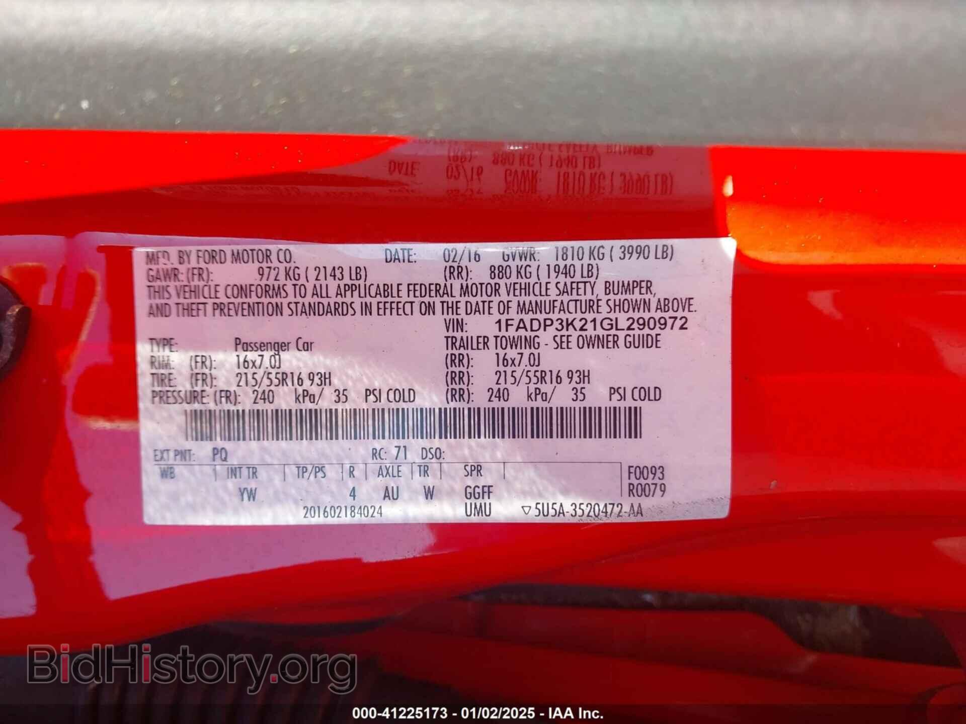 2016 FORD FOCUS - VIN: 1FADP3K21GL290972 - Photo 9