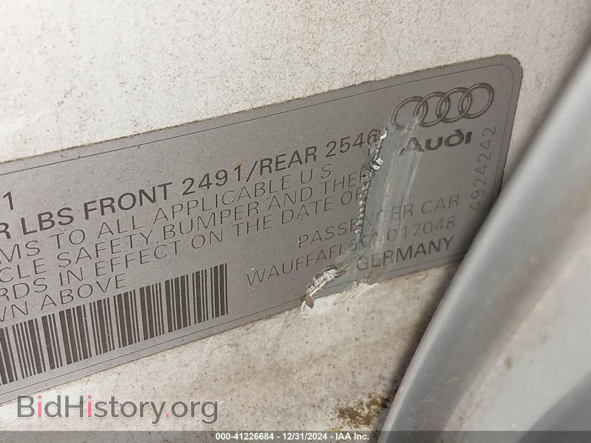 2012 AUDI A4 - VIN: WAUFFAFL6CN017048 - Фото 9