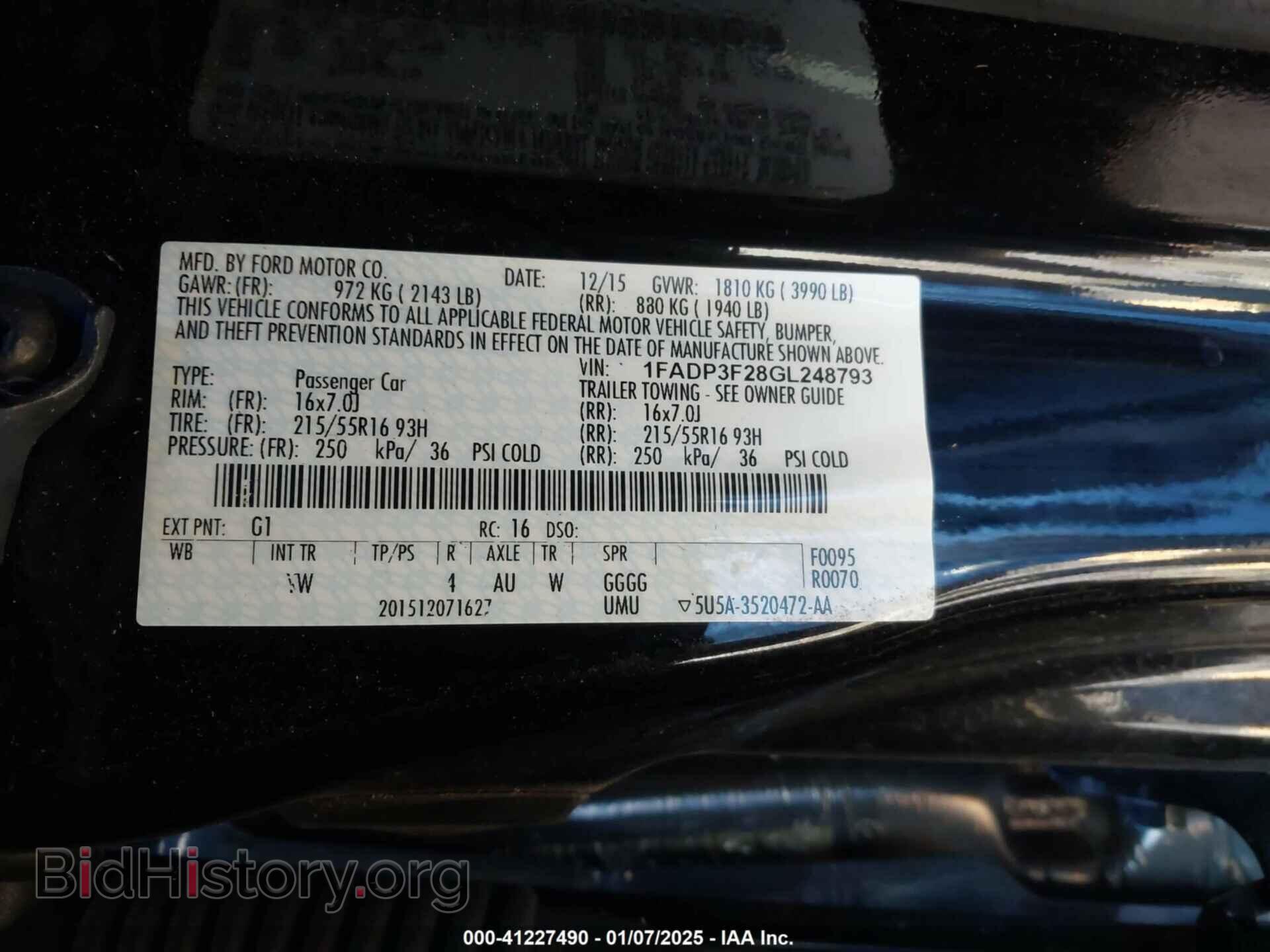 2016 FORD FOCUS - VIN: 1FADP3F28GL248793 - Photo 9