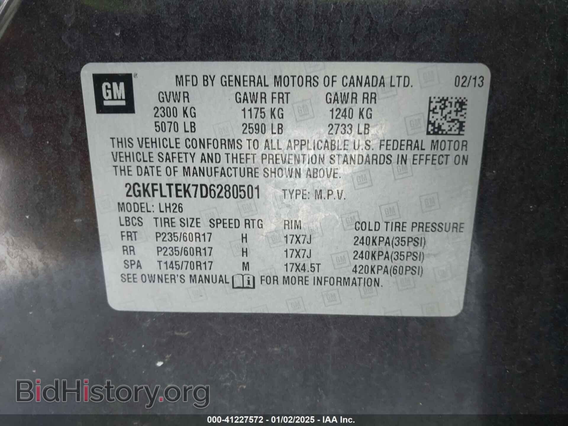 2013 GMC TERRAIN - VIN: 2GKFLTEK7D6280501 - Photo 9