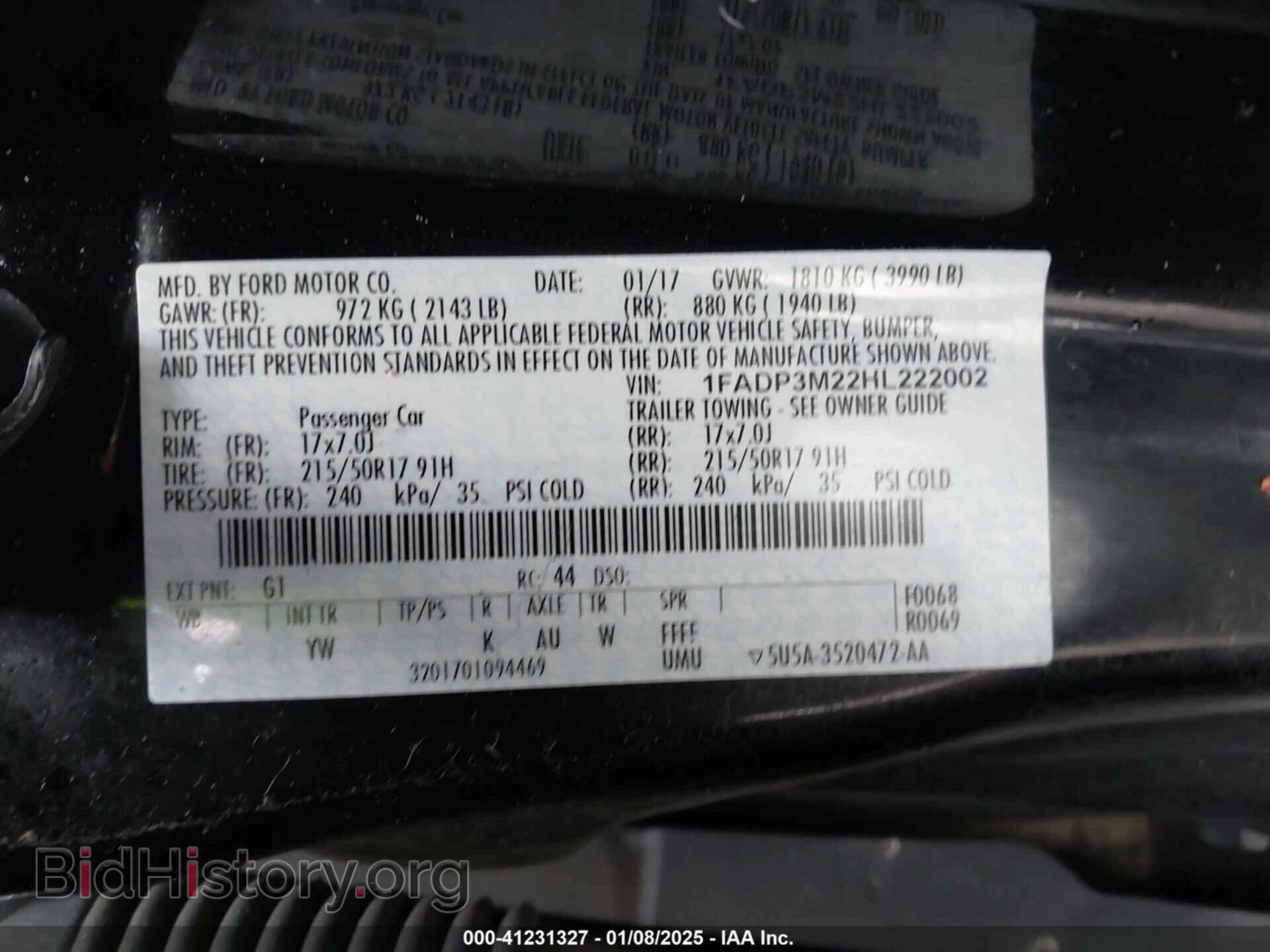 2017 FORD FOCUS - VIN: 1FADP3M22HL222002 - Photo 9