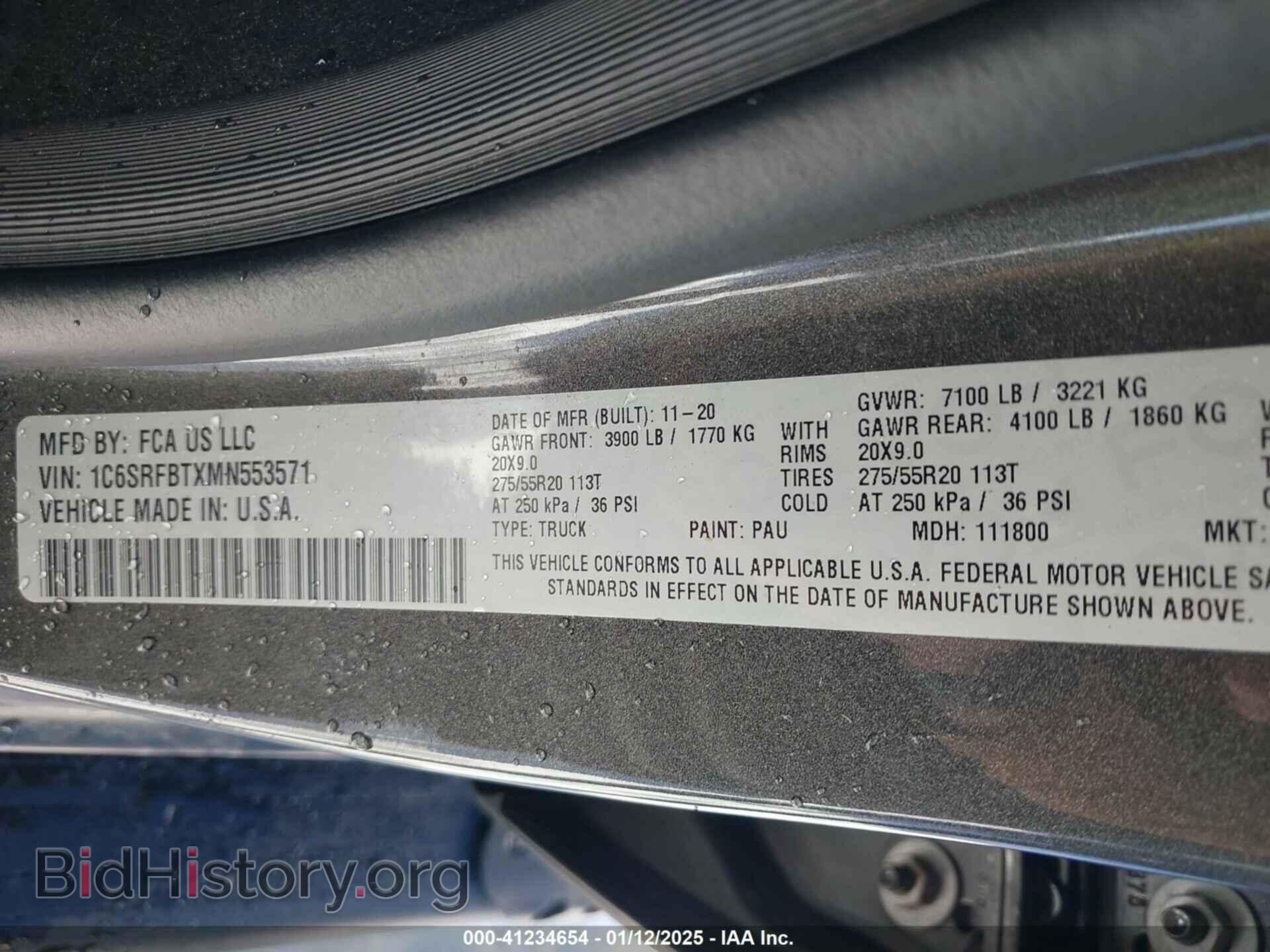 2021 RAM 1500 - VIN: 1C6SRFBTXMN553571 - Фото 9