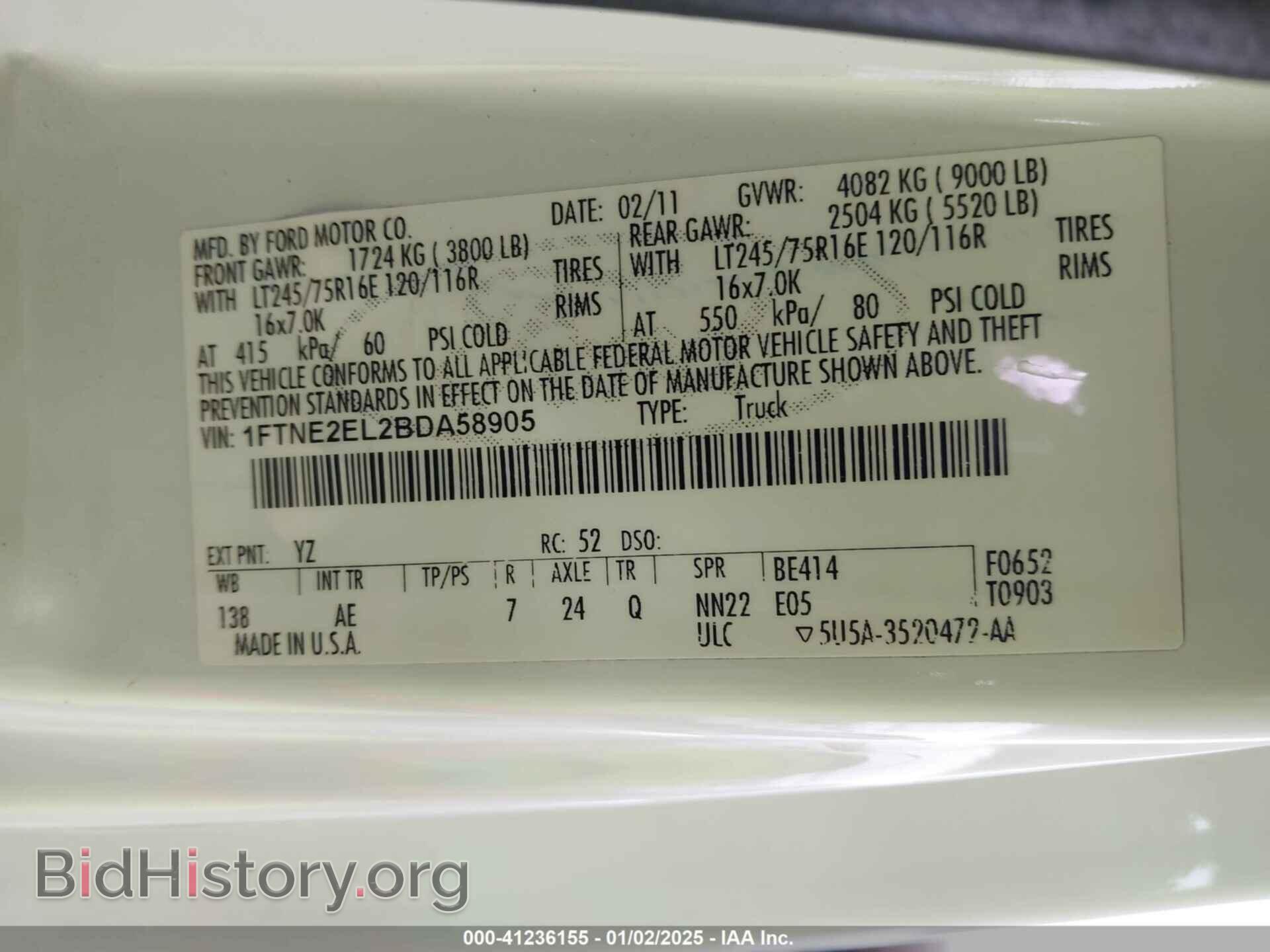 2011 FORD E-250 - VIN: 1FTNE2EL2BDA58905 - Photo 9
