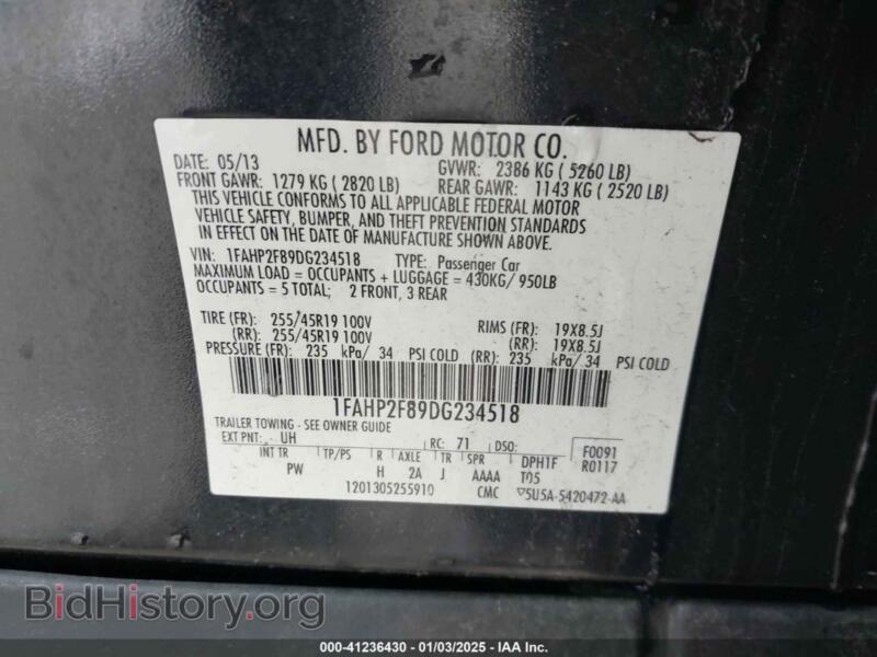 2013 Ford TAURUS (VIN 1FAHP2F89DG234518) — photo 9 of 19