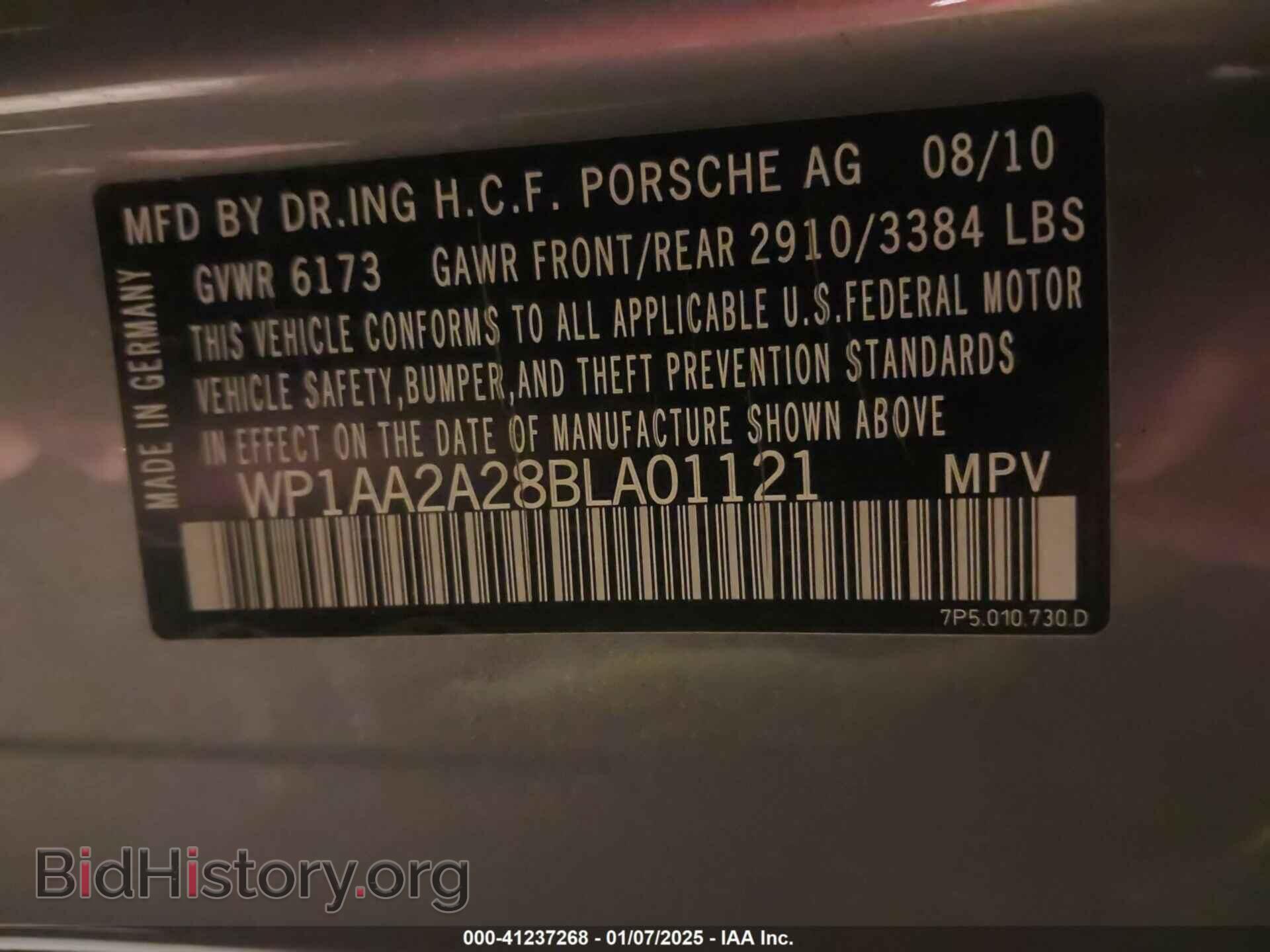 2011 PORSCHE CAYENNE - VIN: WP1AA2A28BLA01121 - Photo 9