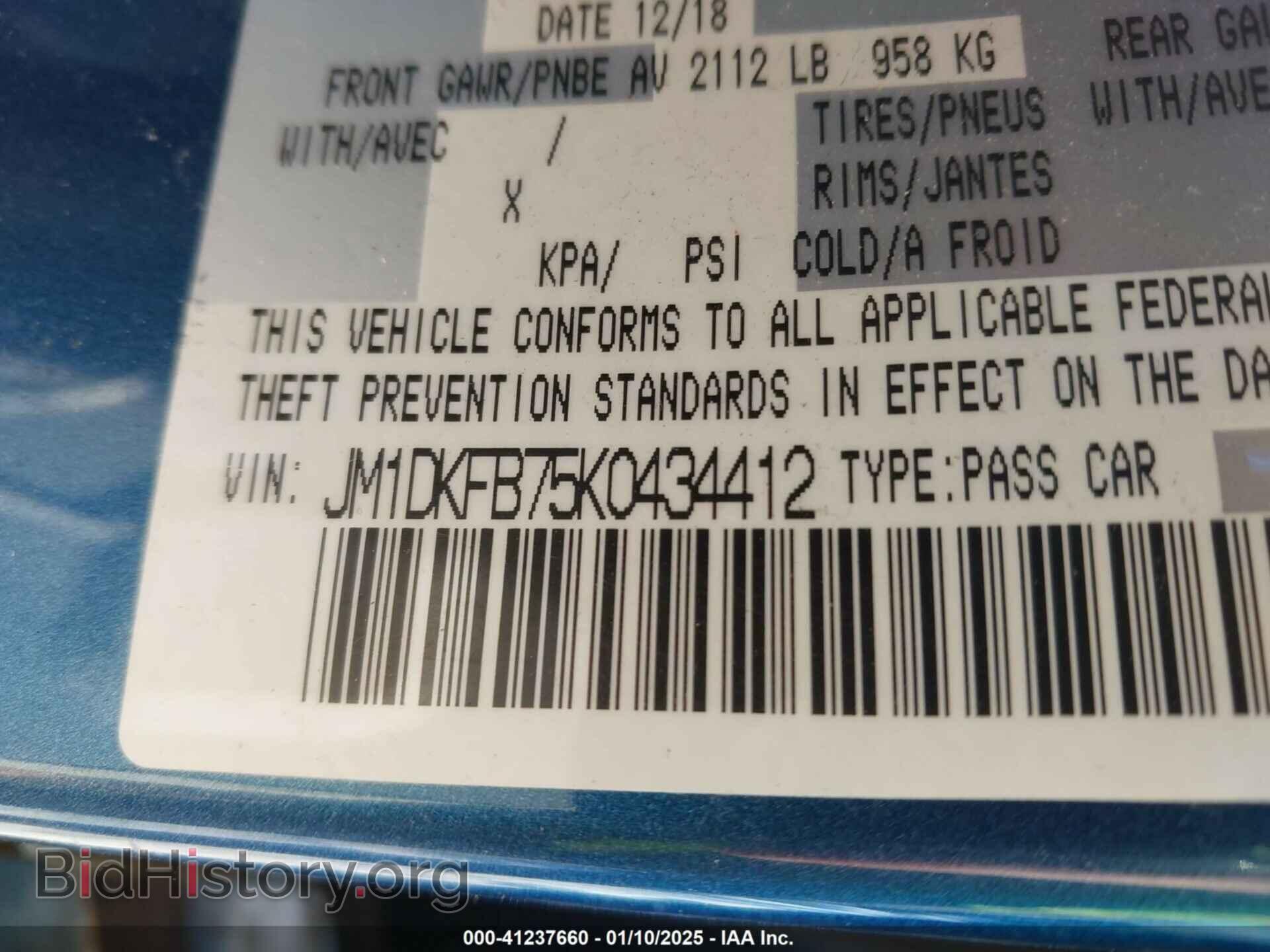 2019 MAZDA CX-3 - VIN: JM1DKFB75K0434412 - Фото 9