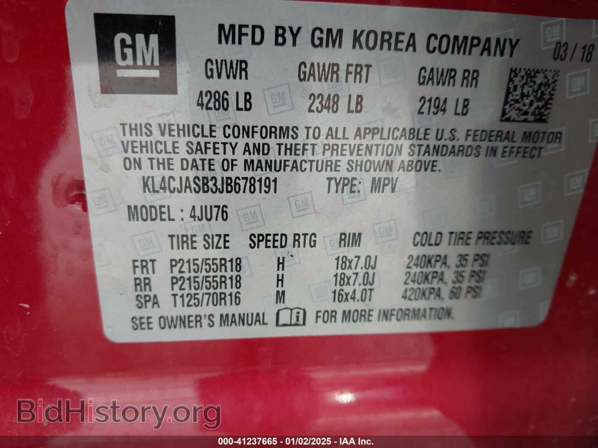 2018 BUICK ENCORE - VIN: KL4CJASB3JB678191 - Photo 9