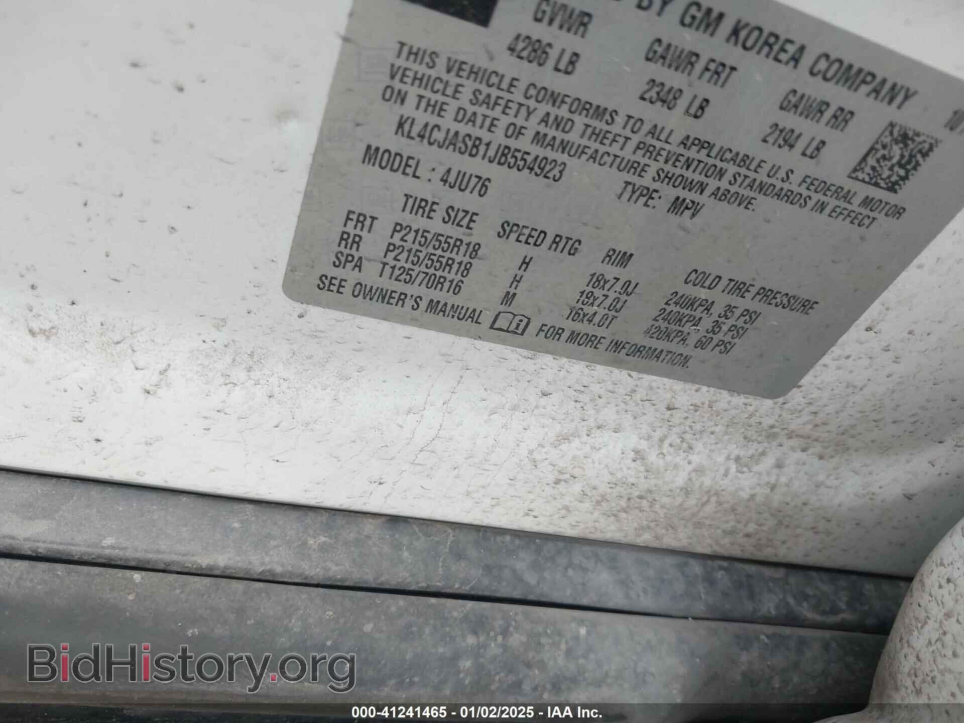 2018 BUICK ENCORE - VIN: KL4CJASB1JB554923 - Photo 9