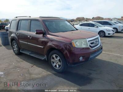 2009 Honda PILOT Touring, темно-бордовый — VIN 5FNYF38899B022199, IAAI