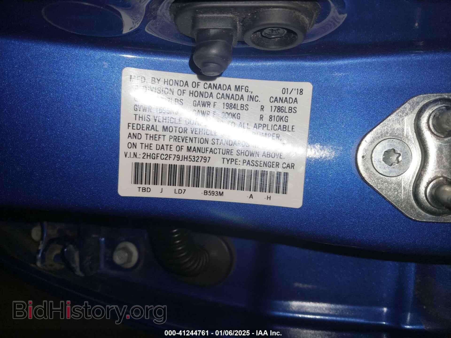 2018 HONDA CIVIC - VIN: 2HGFC2F79JH532797 - Фото 9