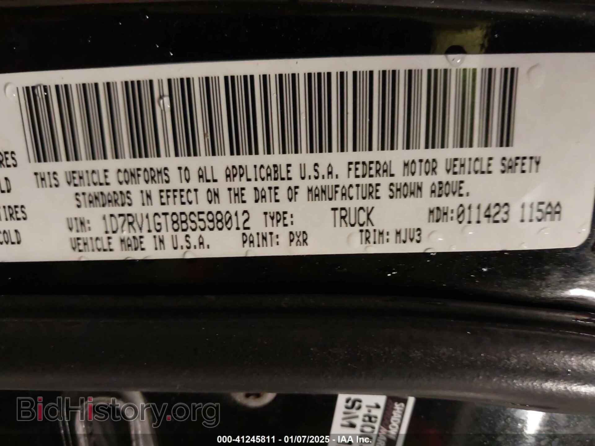 2011 RAM RAM 1500 - VIN: 1D7RV1GT8BS598012 - Фото 9