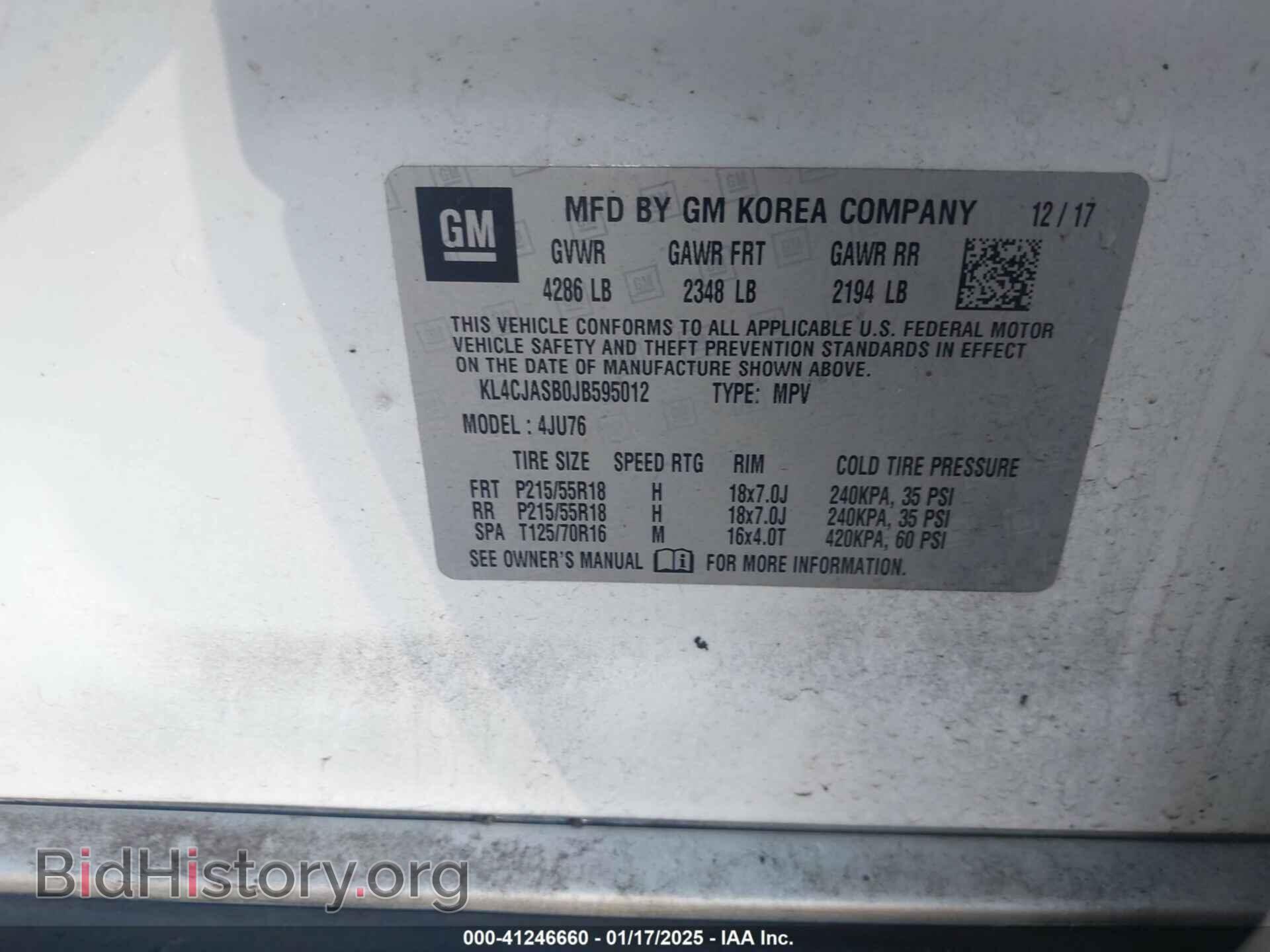 2018 BUICK ENCORE - VIN: KL4CJASB0JB595012 - Photo 9