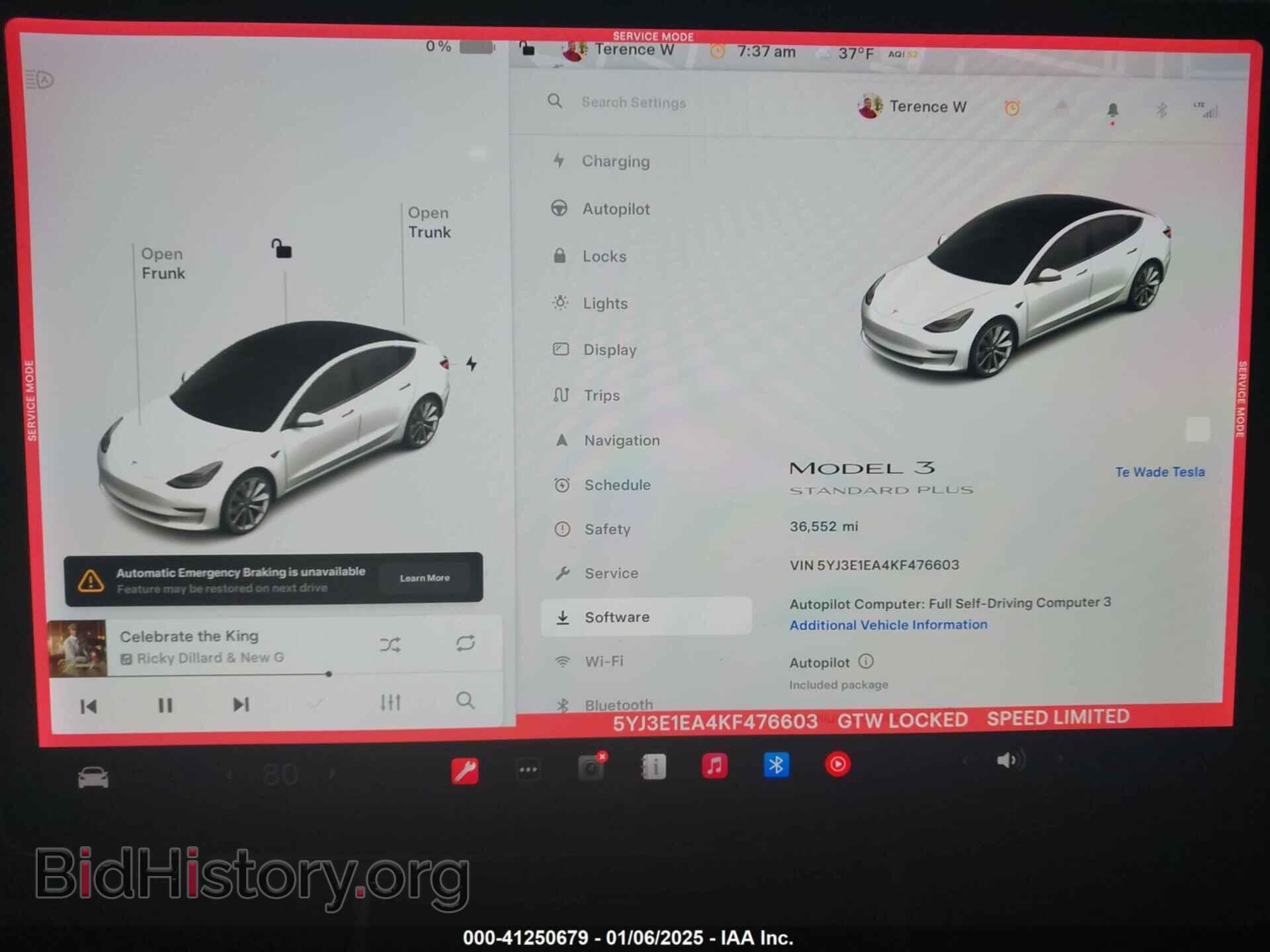 2019 TESLA MODEL 3 - VIN: 5YJ3E1EA4KF476603 - Фото 7