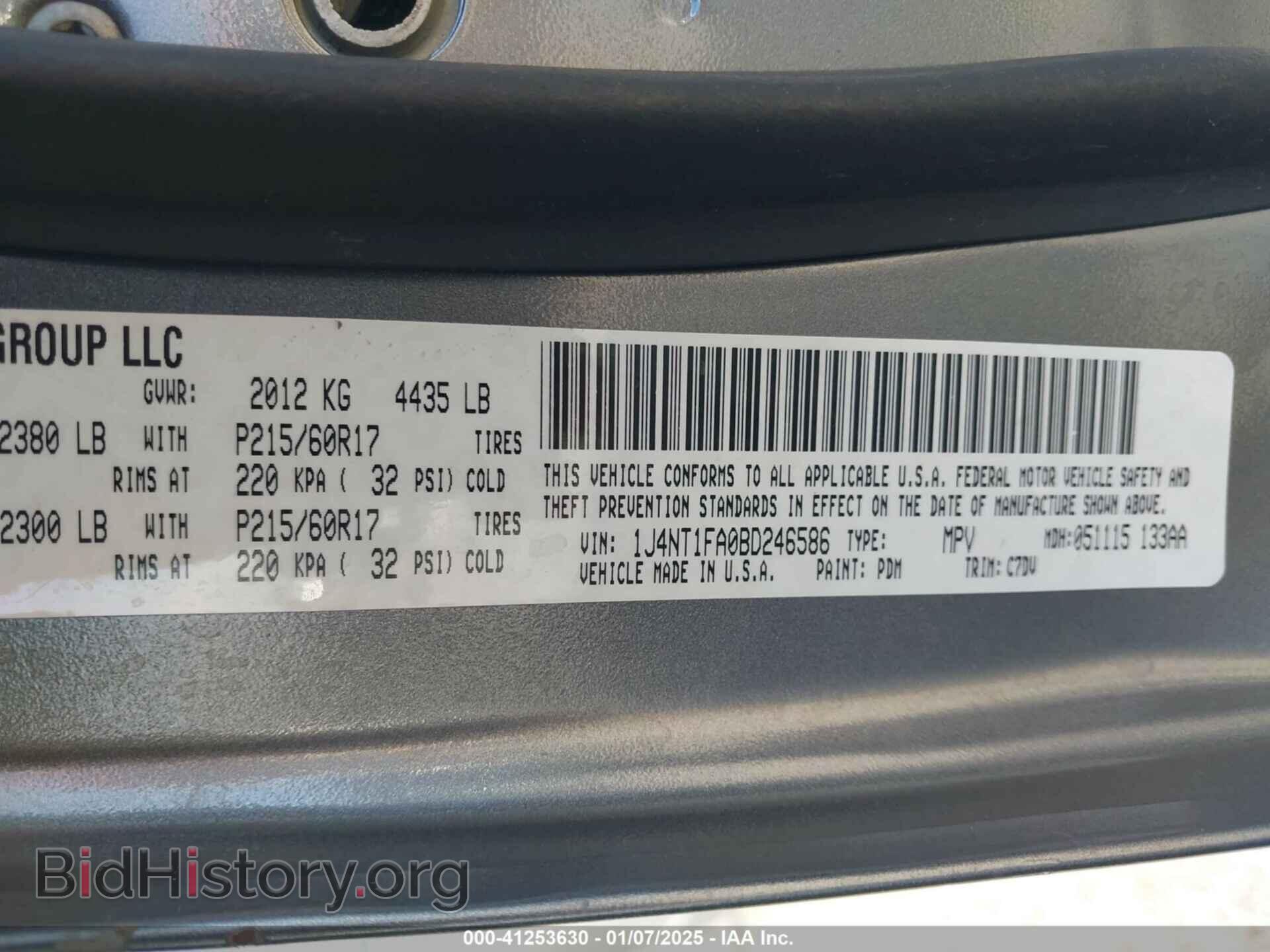 2011 JEEP COMPASS - VIN: 1J4NT1FA0BD246586 - Photo 9