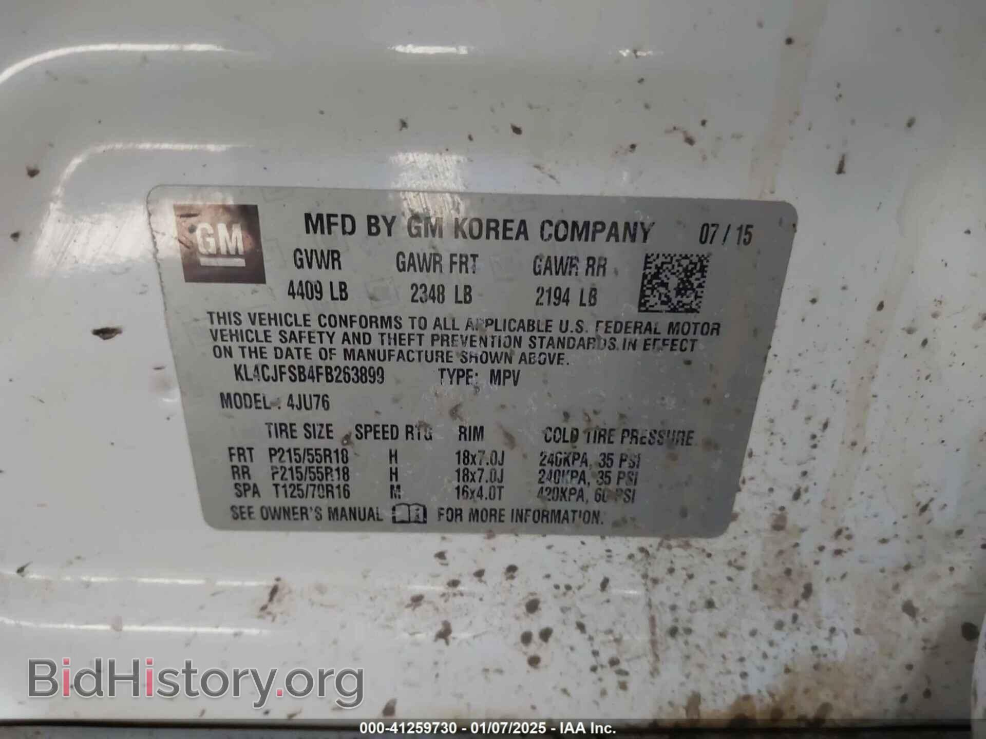 2015 BUICK ENCORE - VIN: KL4CJFSB4FB263899 - Photo 9