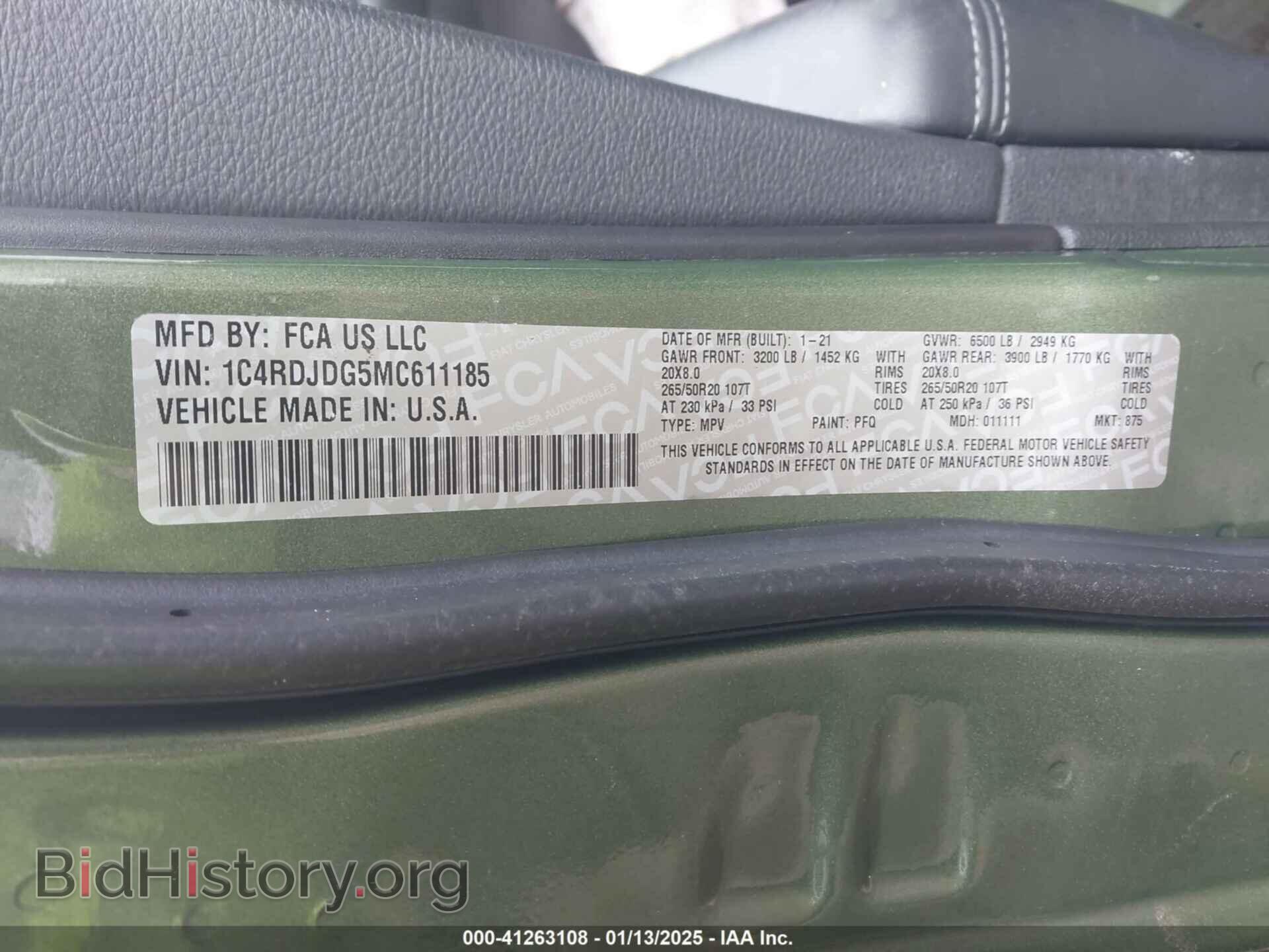 2021 DODGE DURANGO - VIN: 1C4RDJDG5MC611185 - Photo 9