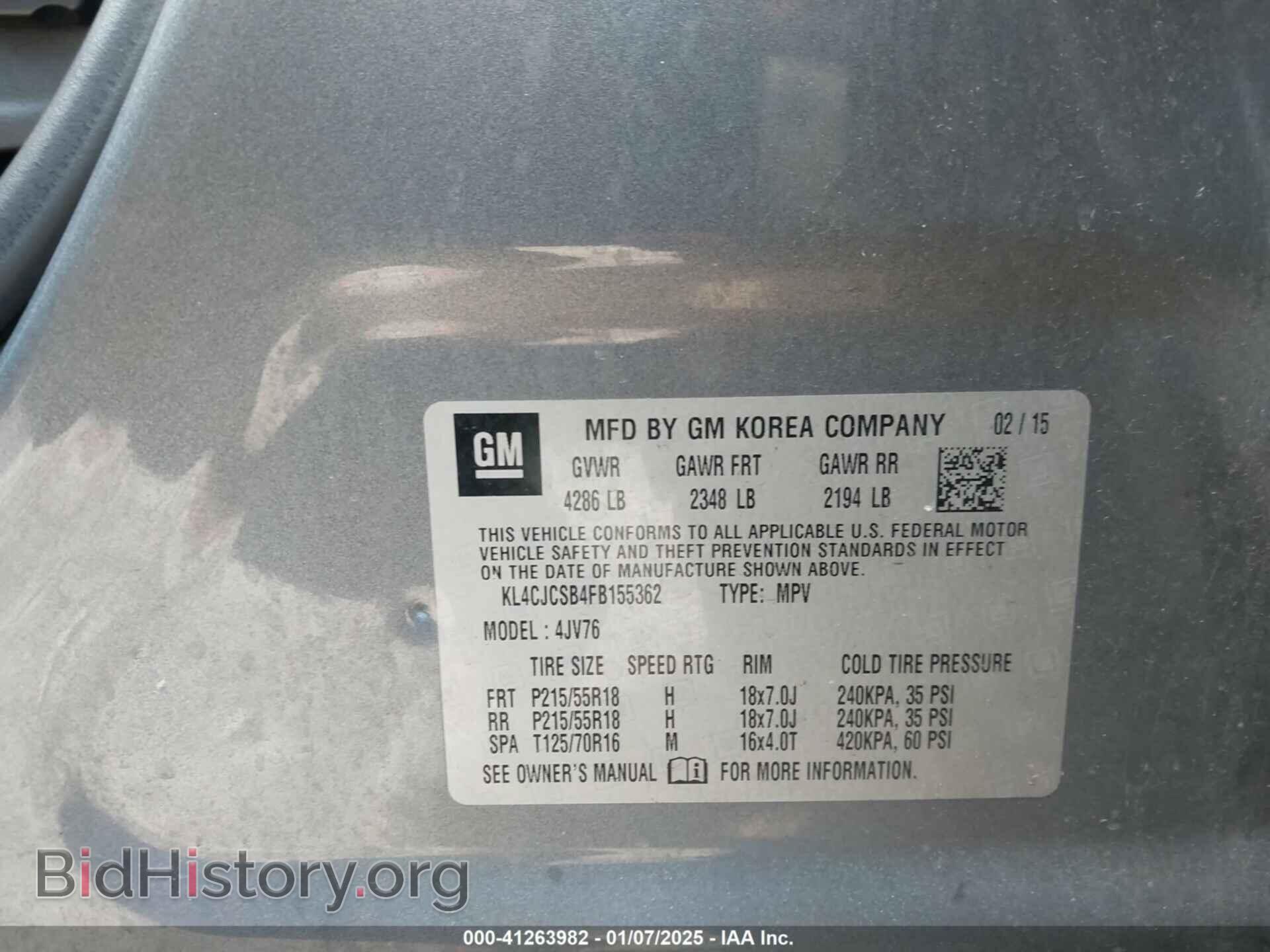 2015 BUICK ENCORE - VIN: KL4CJCSB4FB155362 - Photo 9