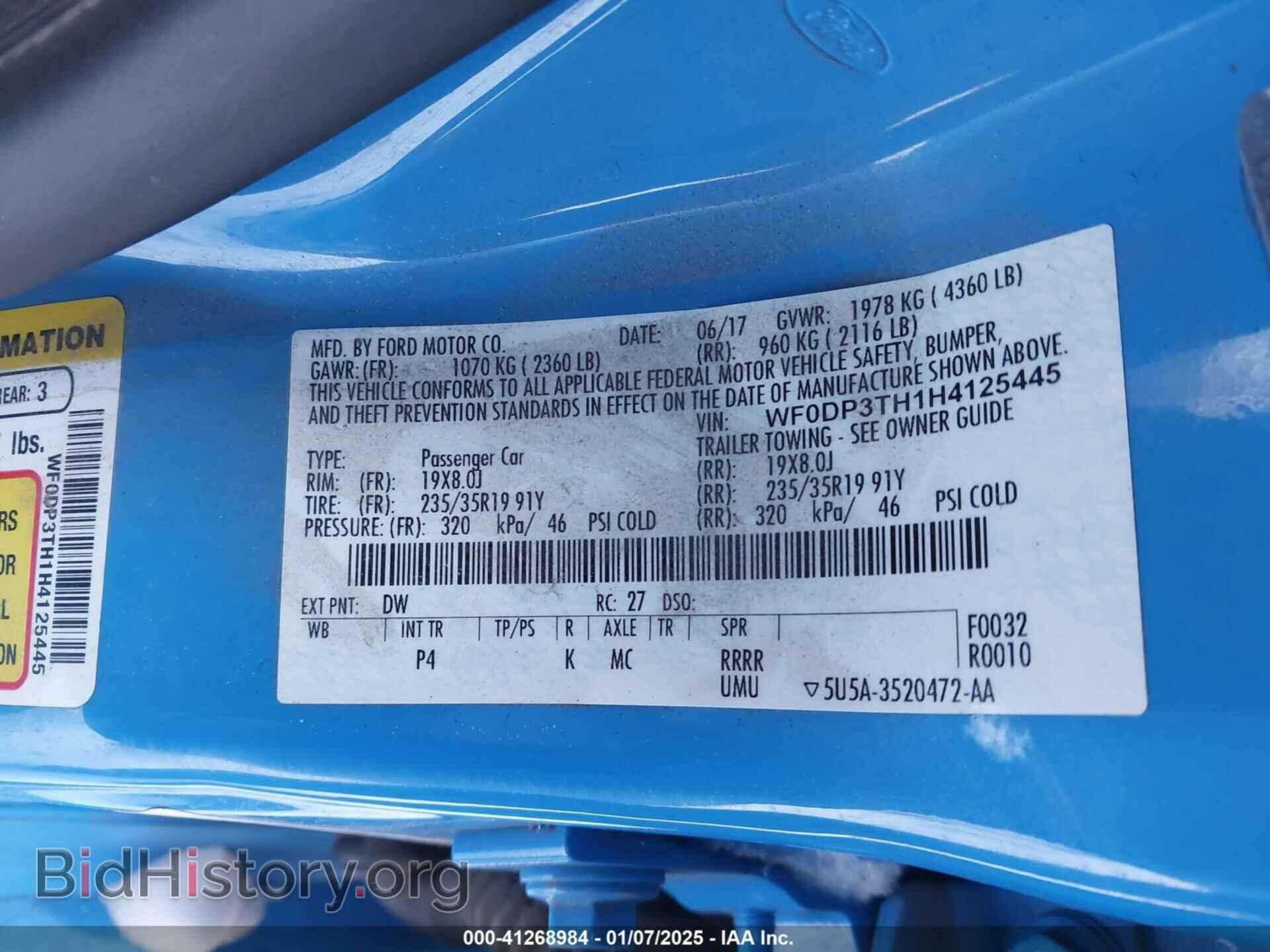 2017 FORD FOCUS RS - VIN: WF0DP3TH1H4125445 - Фото 9
