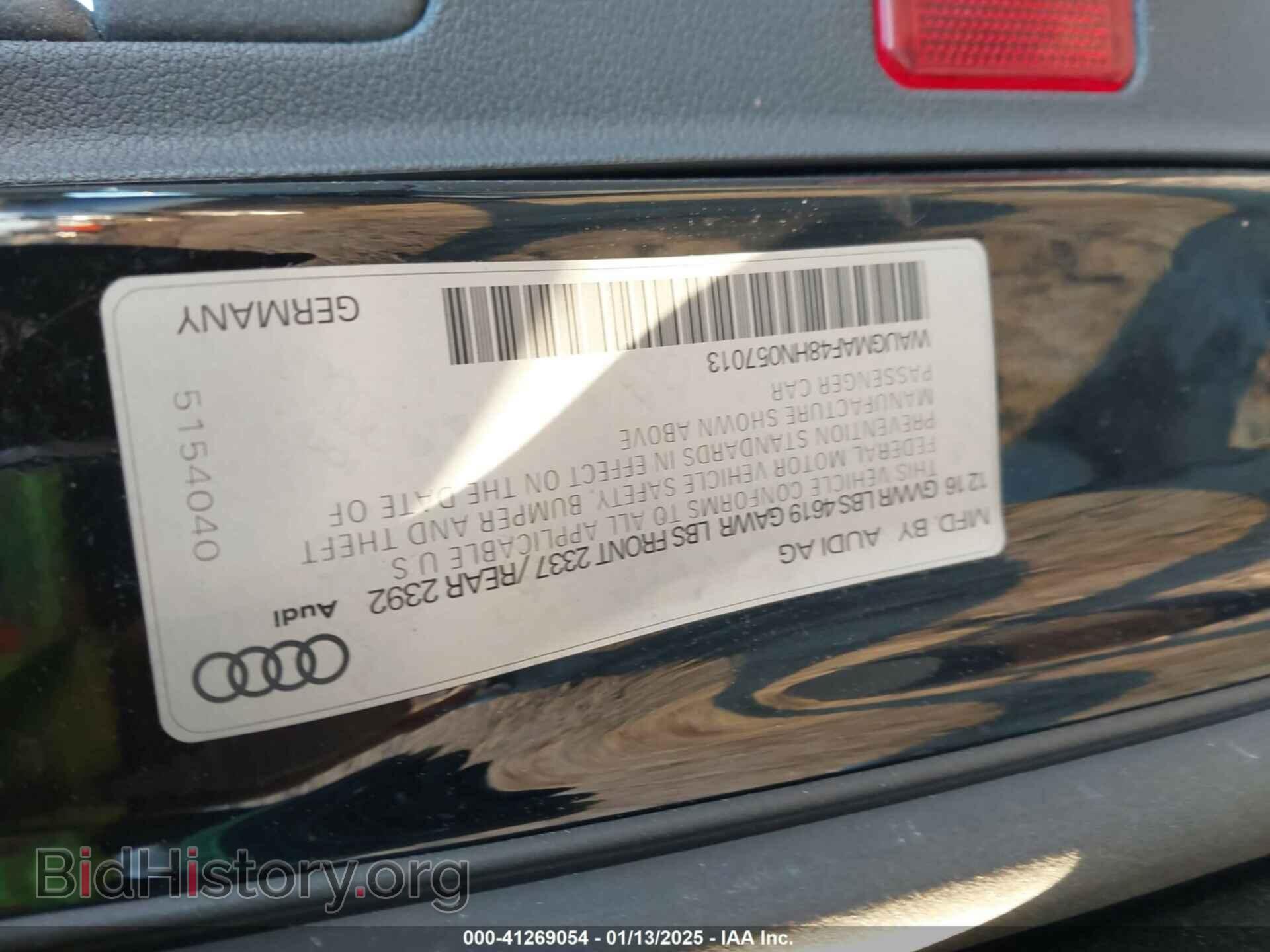 2017 AUDI A4 - VIN: WAUGMAF48HN057013 - Фото 9