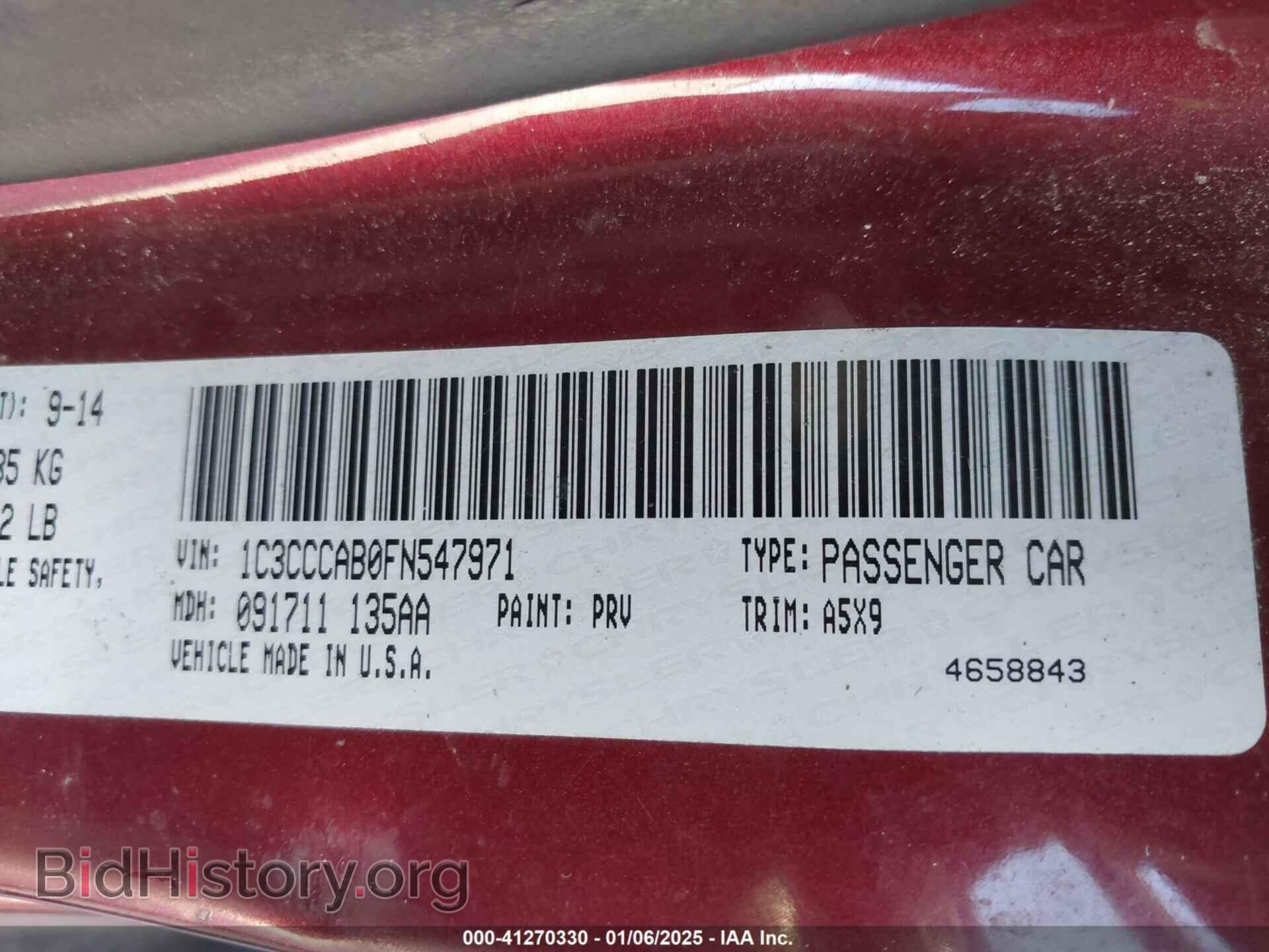2015 CHRYSLER 200 - VIN: 1C3CCCAB0FN547971 - Фото 9