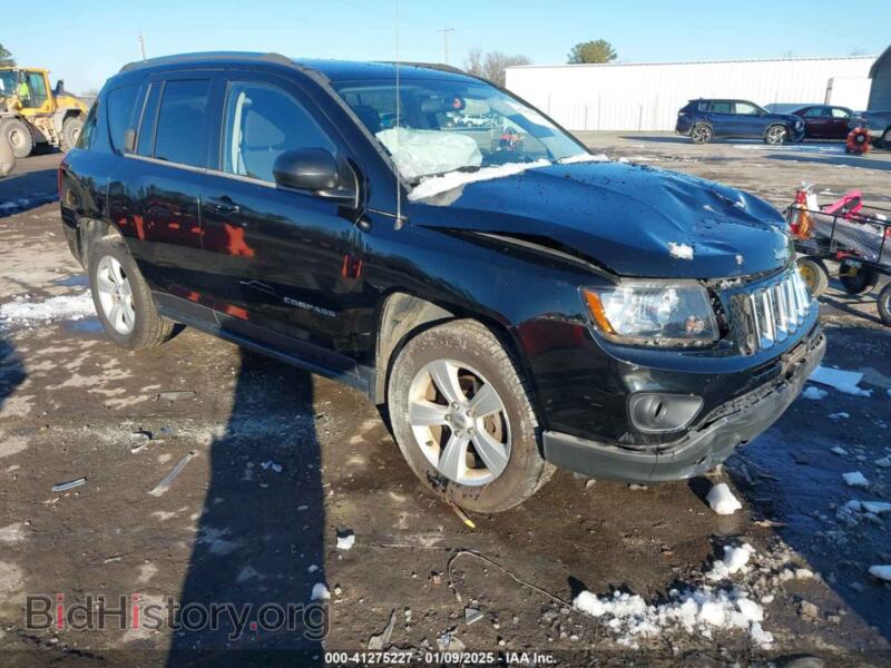 2014 Jeep COMPASS Sport (VIN 1C4NJDBB6ED568021) — фото 1 из 16, IAAI, повреждение: передняя часть