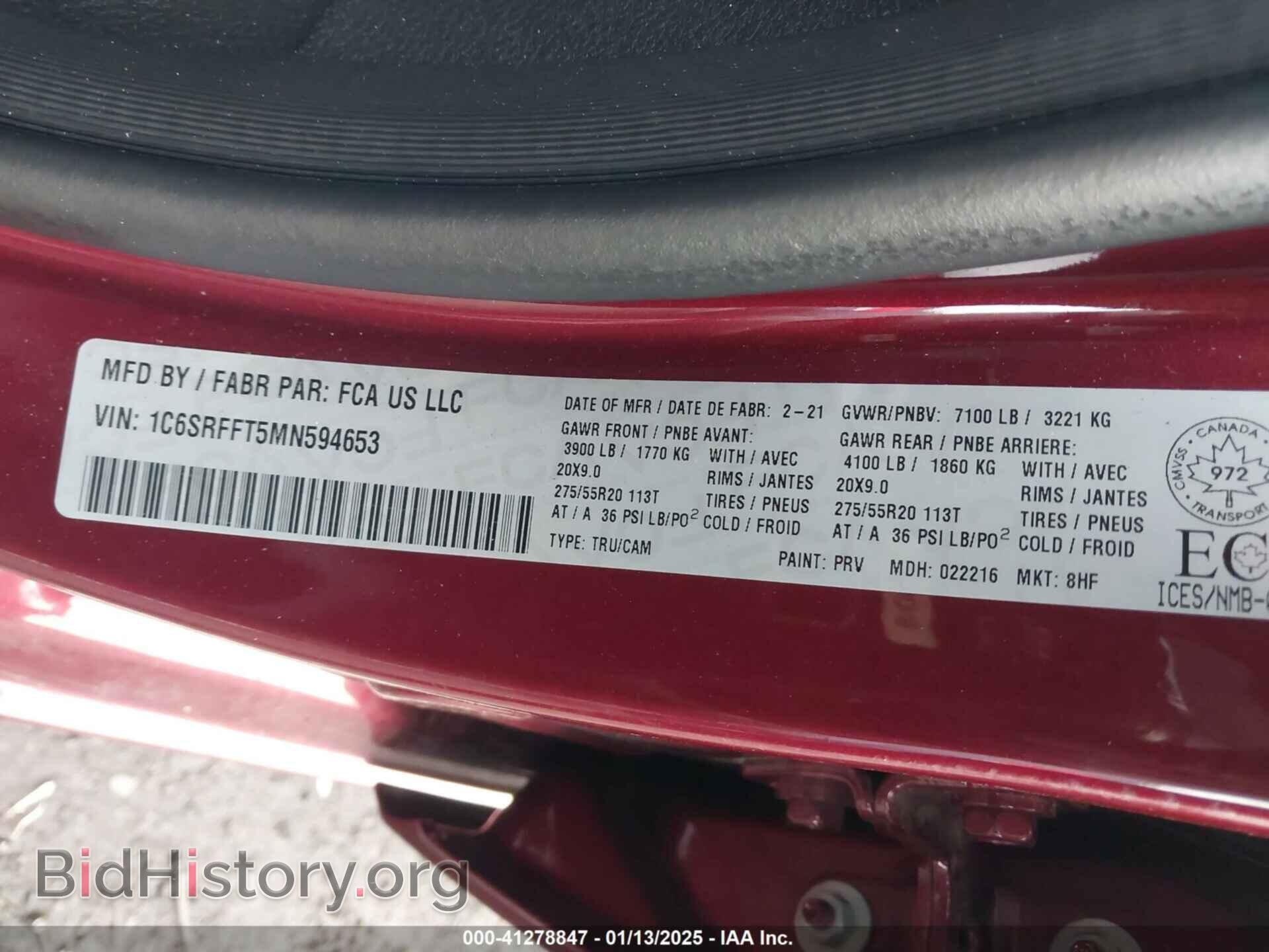 2021 RAM 1500 - VIN: 1C6SRFFT5MN594653 - Фото 9