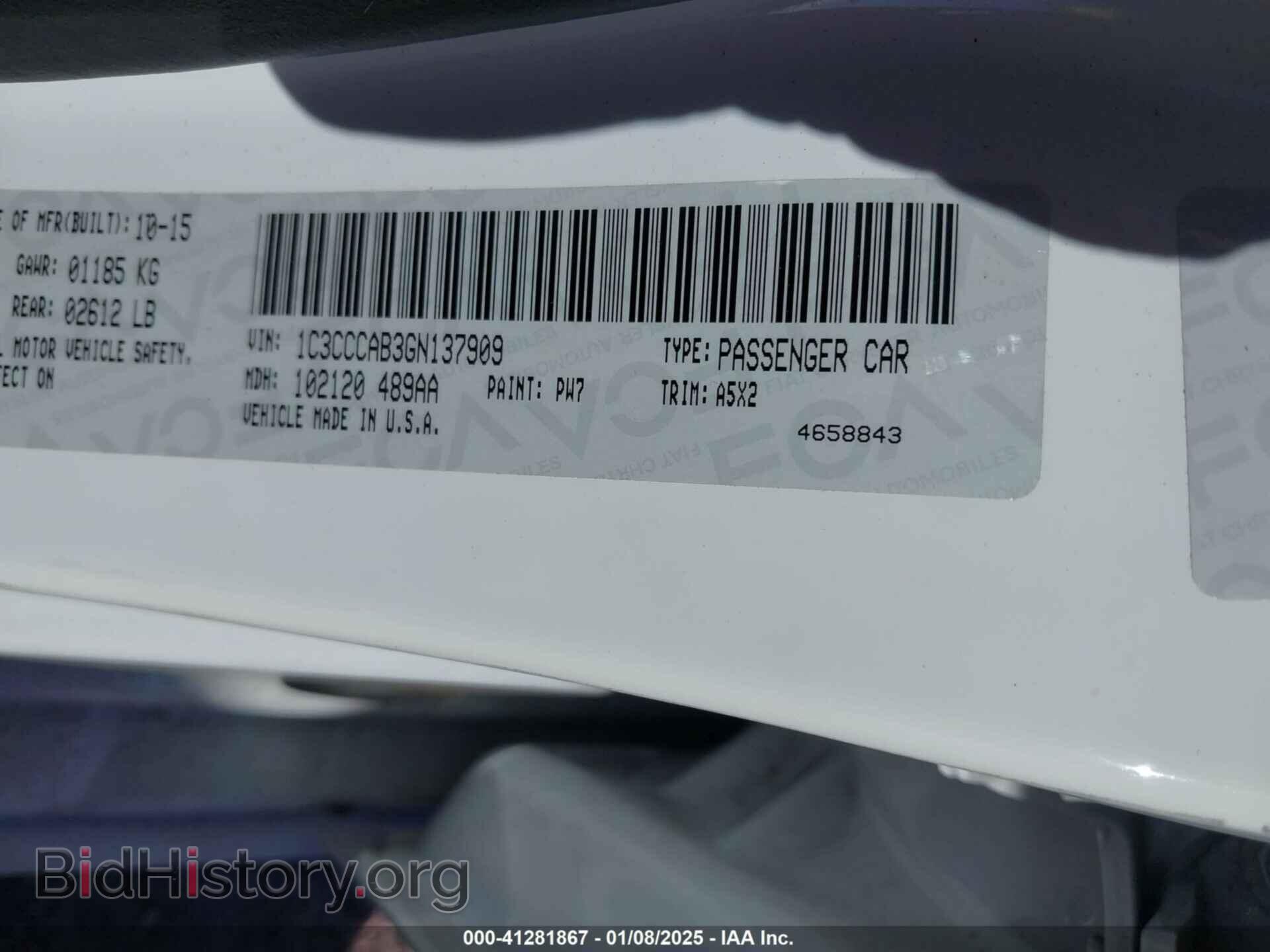 2016 CHRYSLER 200 - VIN: 1C3CCCAB3GN137909 - Фото 9