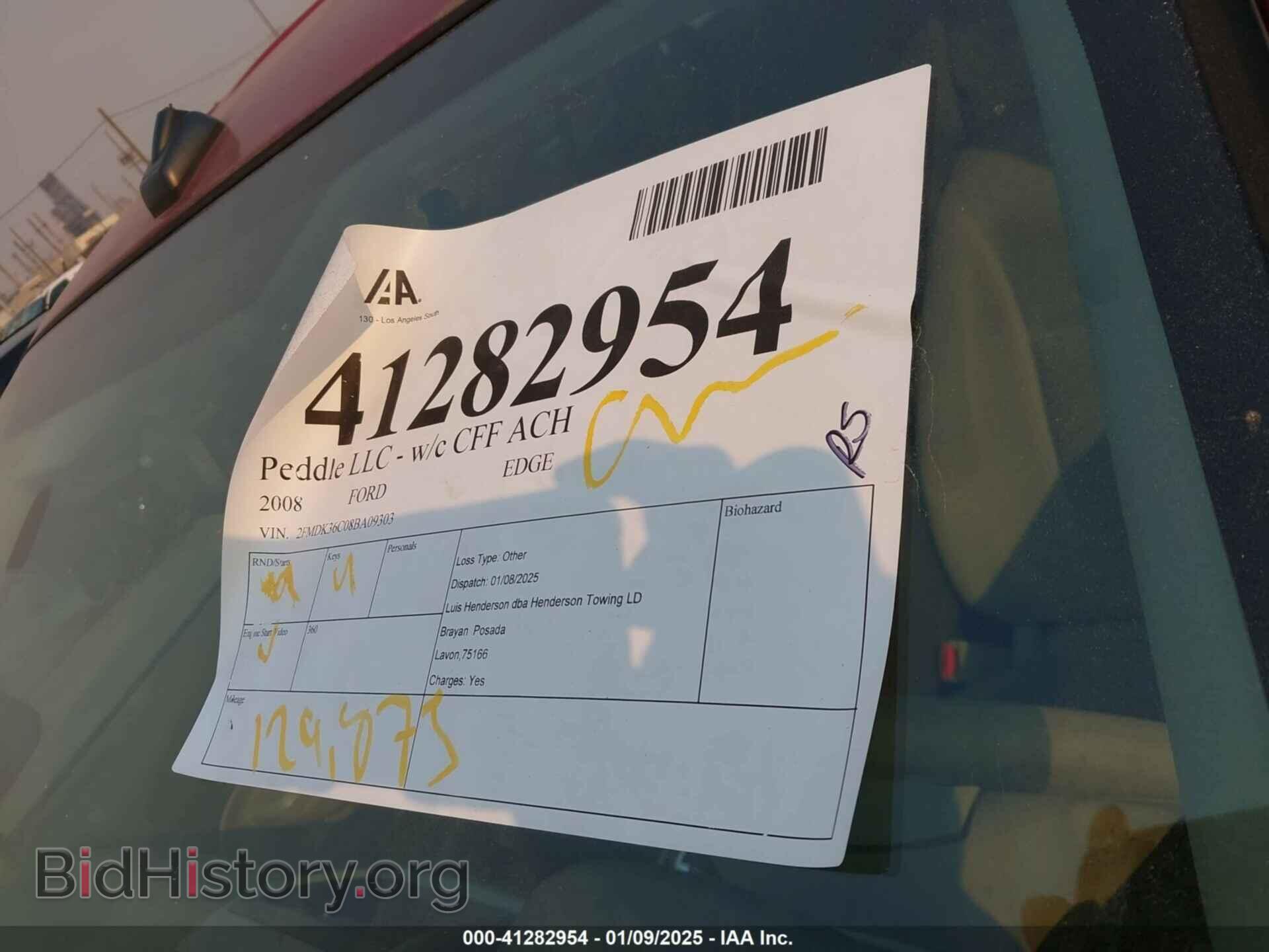 2008 FORD EDGE - VIN: 2FMDK36C08BA09303 - Фото 12