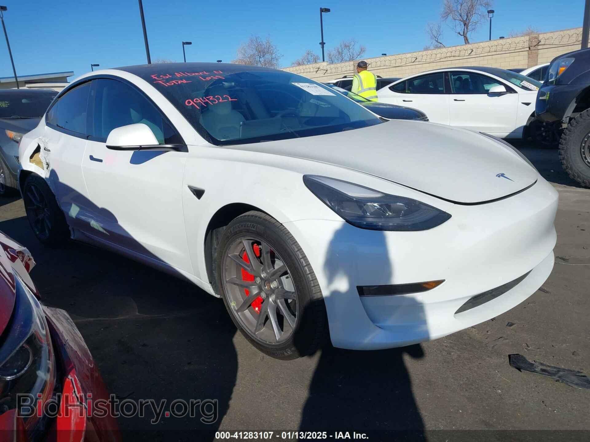 Photo 5YJ3E1EA7MF994322 - TESLA MODEL 3 2021