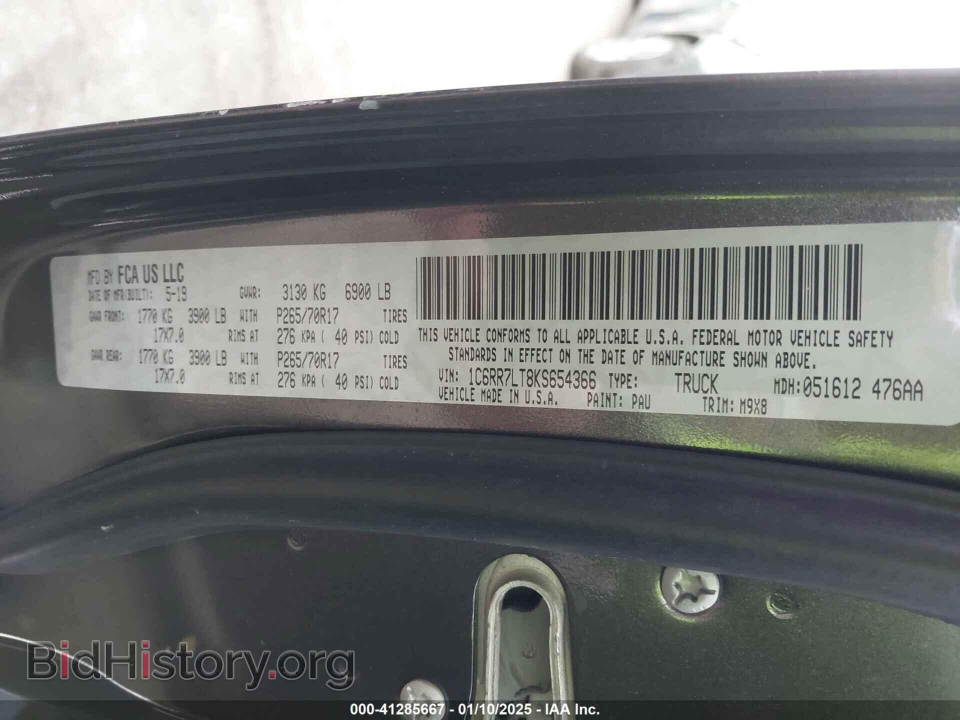 2019 RAM 1500 CLASSIC - VIN: 1C6RR7LT8KS654366 - Фото 9