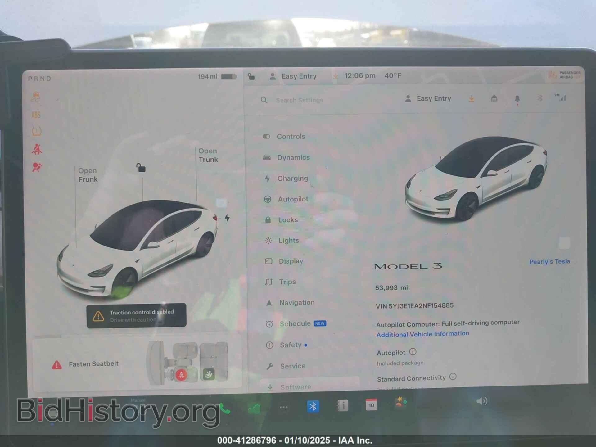 2022 TESLA MODEL 3 - VIN: 5YJ3E1EA2NF154885 - Фото 7