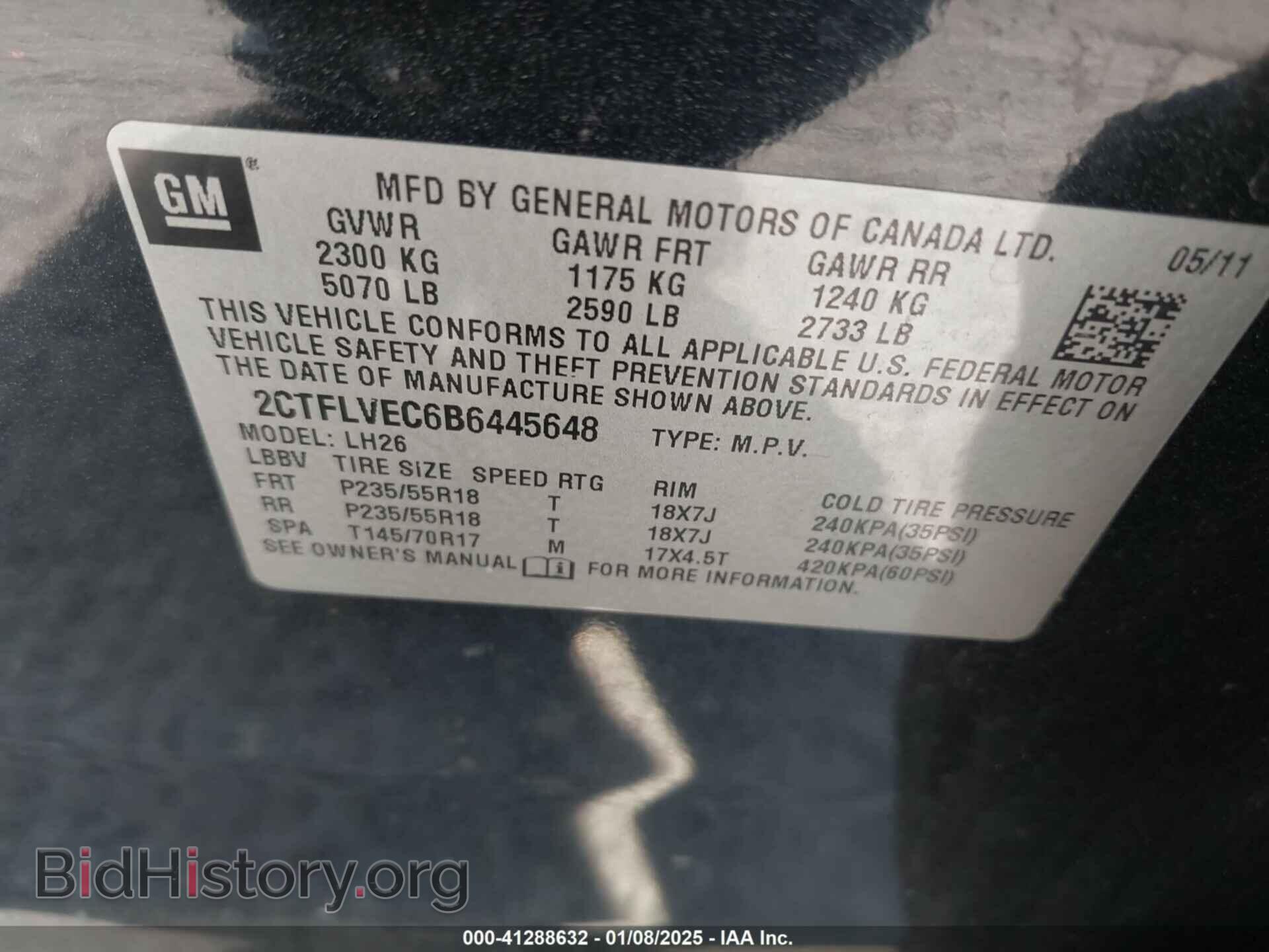 2011 GMC TERRAIN - VIN: 2CTFLVEC6B6445648 - Photo 9