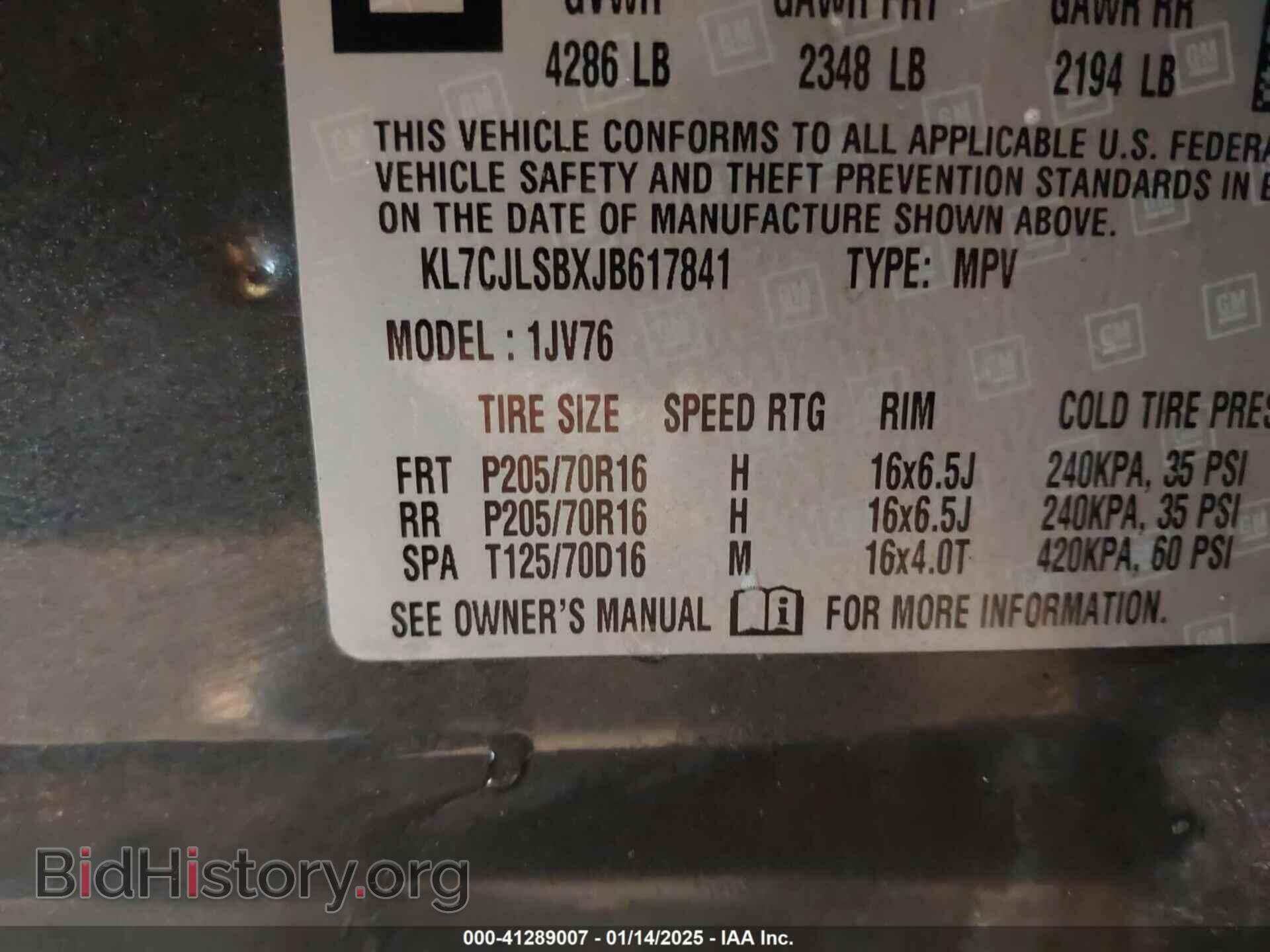 2018 CHEVROLET TRAX - VIN: KL7CJLSBXJB617841 - Photo 9