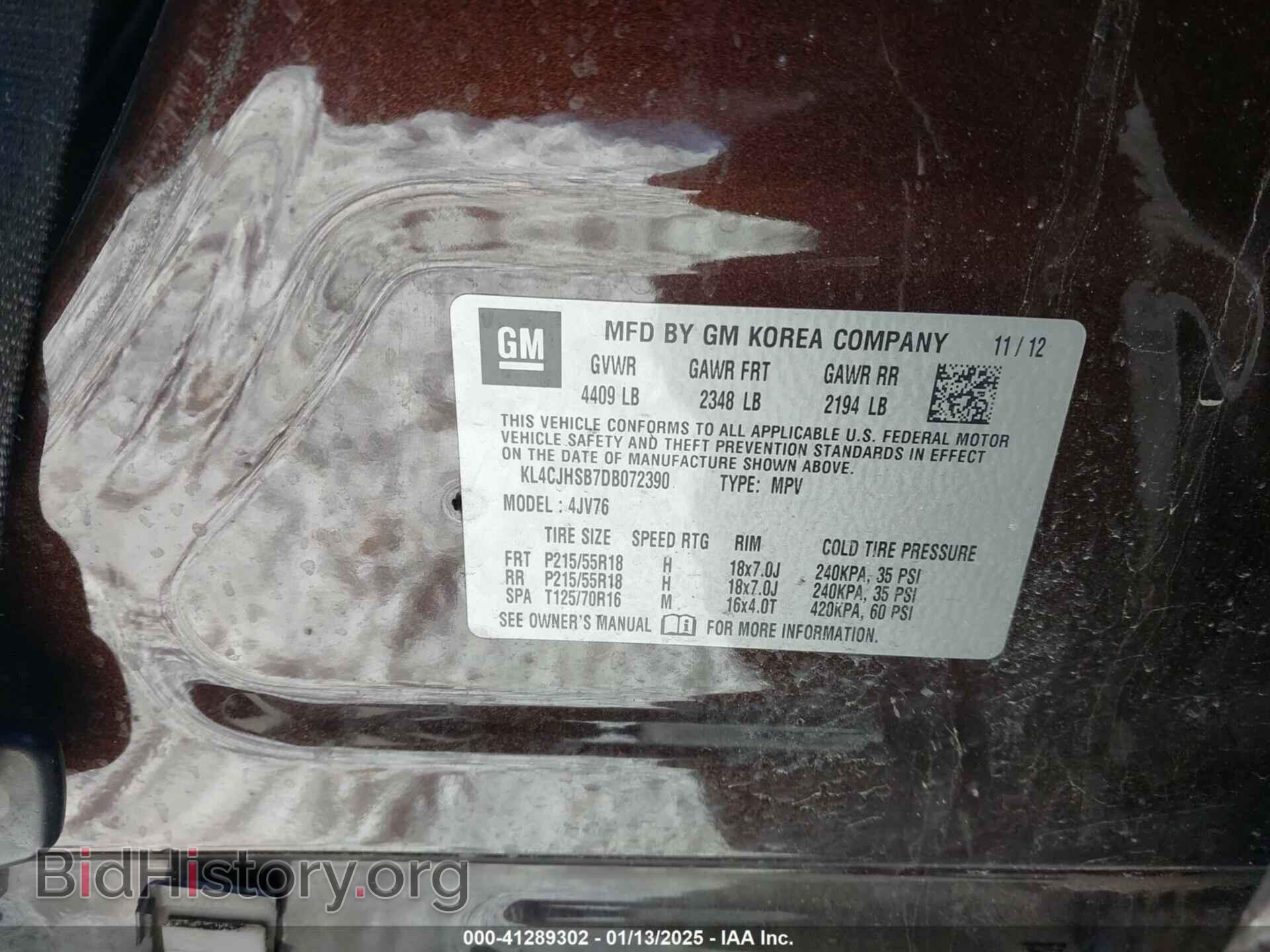 2013 BUICK ENCORE - VIN: KL4CJHSB7DB072390 - Фото 9