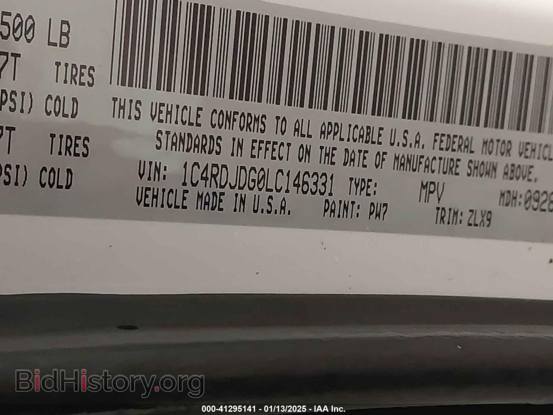 2020 DODGE DURANGO - VIN: 1C4RDJDG0LC146331 - Фото 9