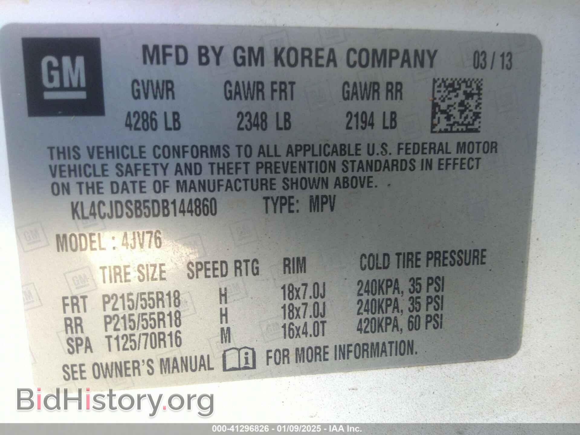 2013 BUICK ENCORE - VIN: KL4CJDSB5DB144860 - Фото 9