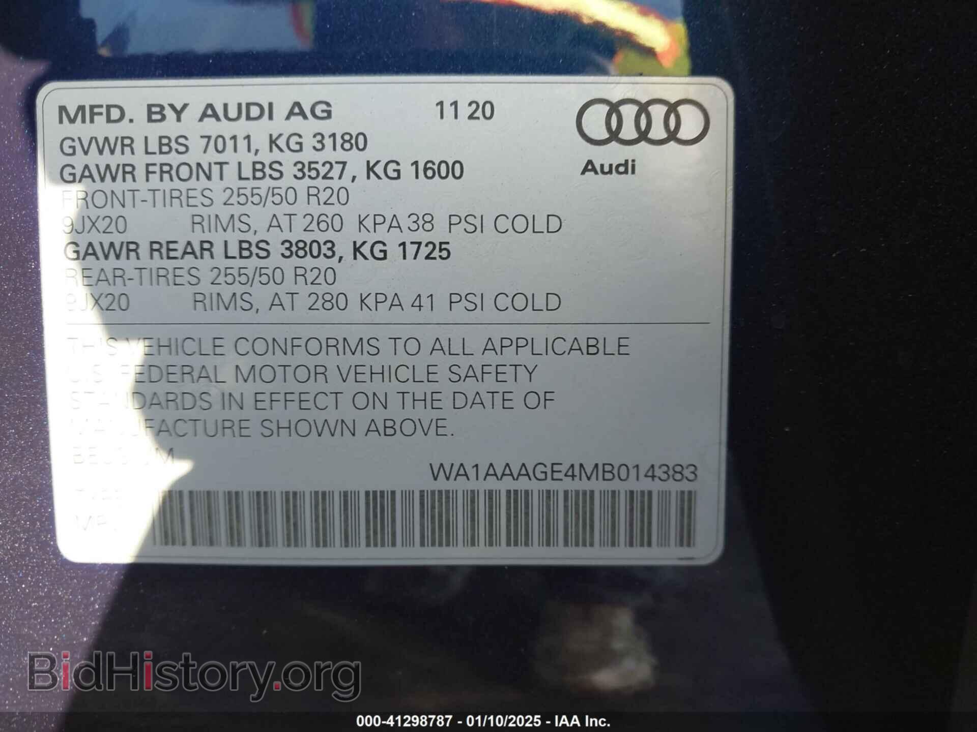 2021 AUDI E-TRON - VIN: WA1AAAGE4MB014383 - Фото 9