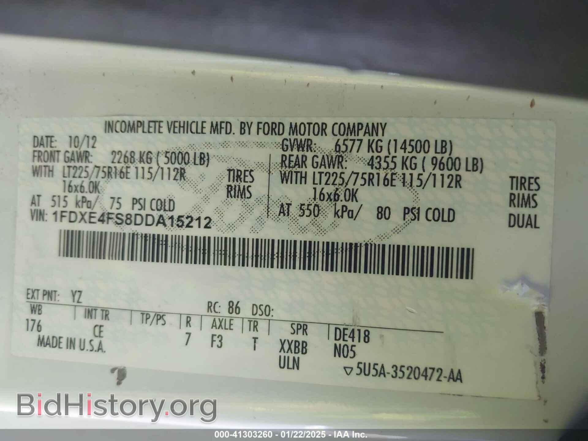 2013 FORD E-450 CUTAWAY - VIN: 1FDXE4FS8DDA15212 - Фото 8