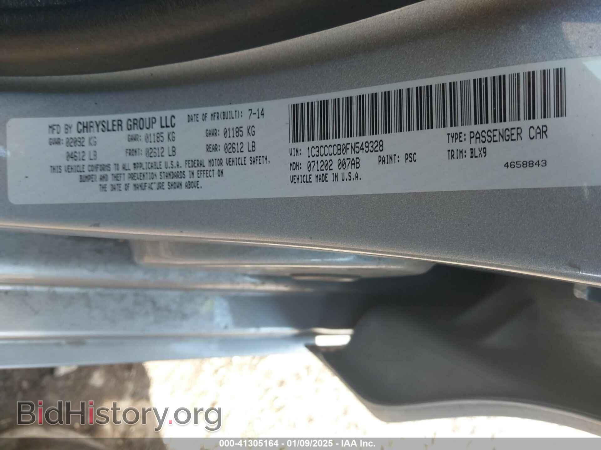 2015 CHRYSLER 200 - VIN: 1C3CCCCB0FN549328 - Photo 9