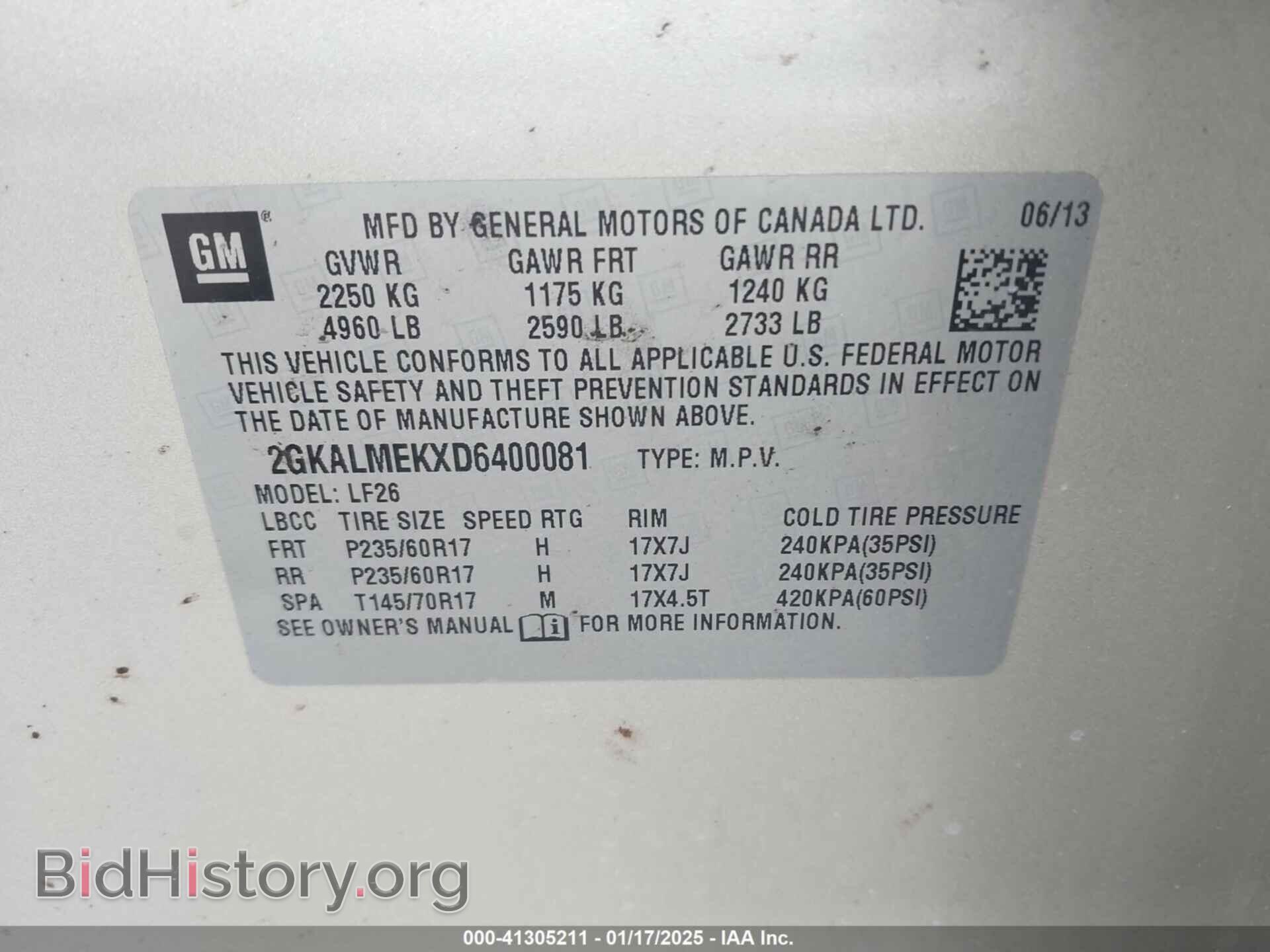 2013 GMC TERRAIN - VIN: 2GKALMEKXD6400081 - Фото 9