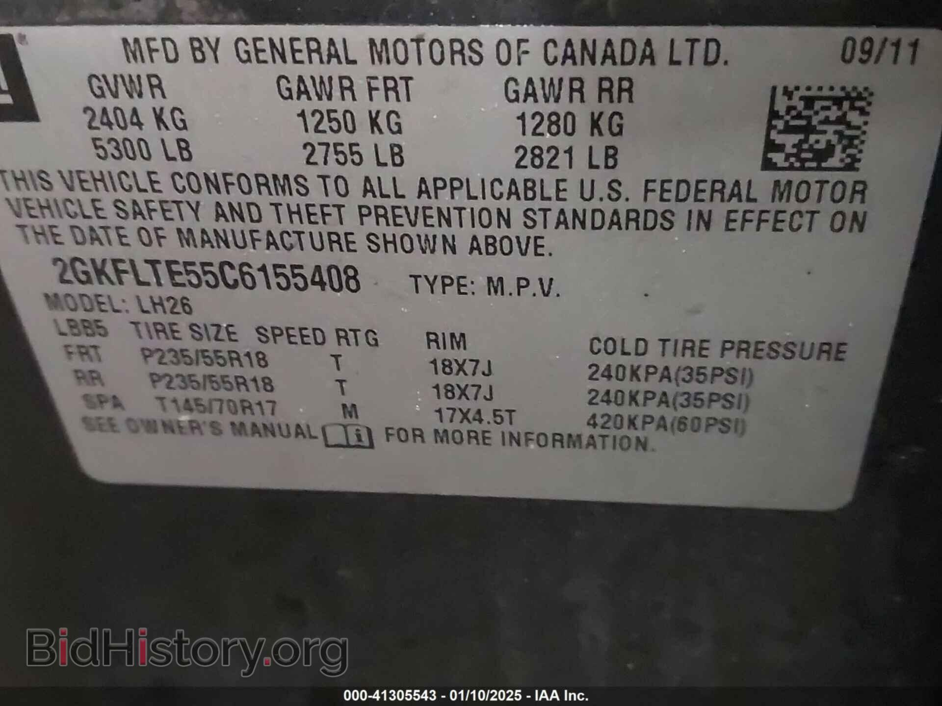 2012 GMC TERRAIN - VIN: 2GKFLTE55C6155408 - Photo 9
