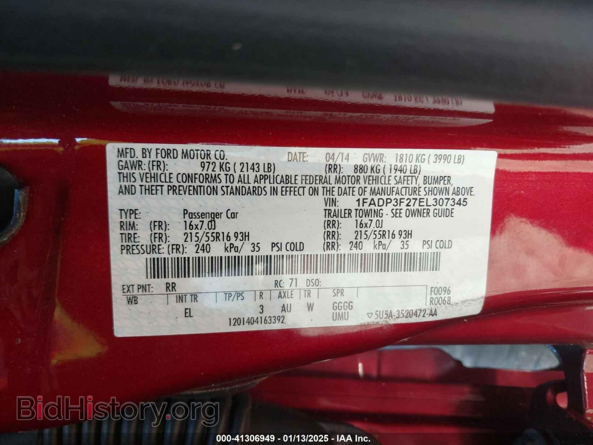 2014 FORD FOCUS - VIN: 1FADP3F27EL307345 - Photo 9