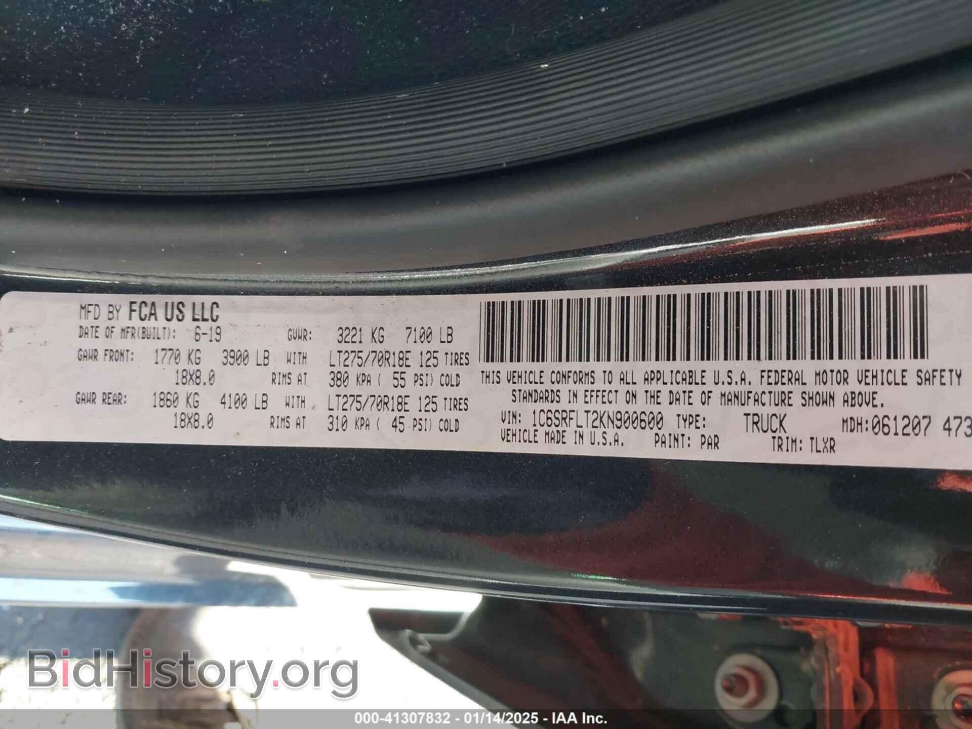 2019 RAM 1500 - VIN: 1C6SRFLT2KN900600 - Фото 9