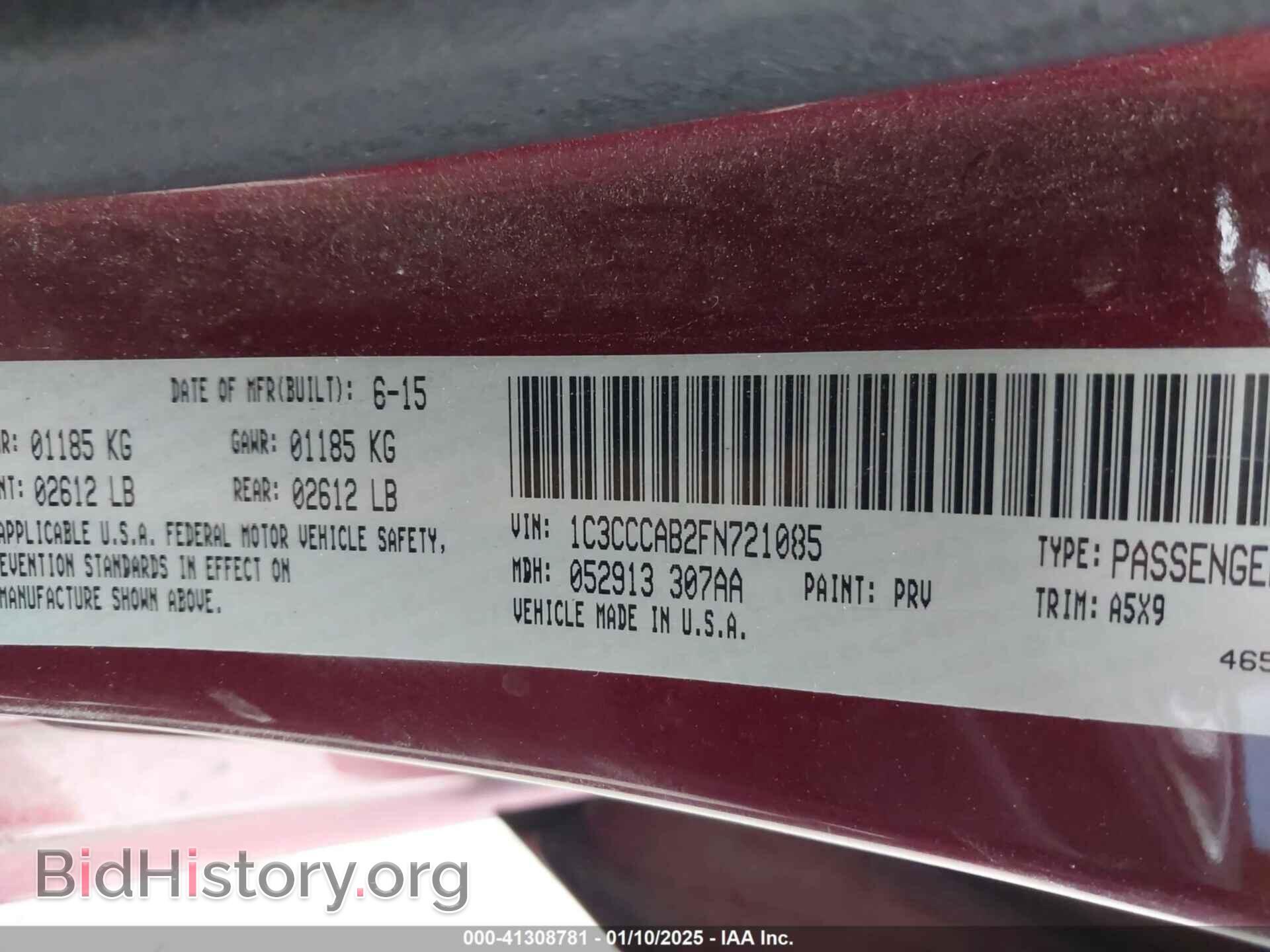 2015 CHRYSLER 200 - VIN: 1C3CCCAB2FN721085 - Photo 9